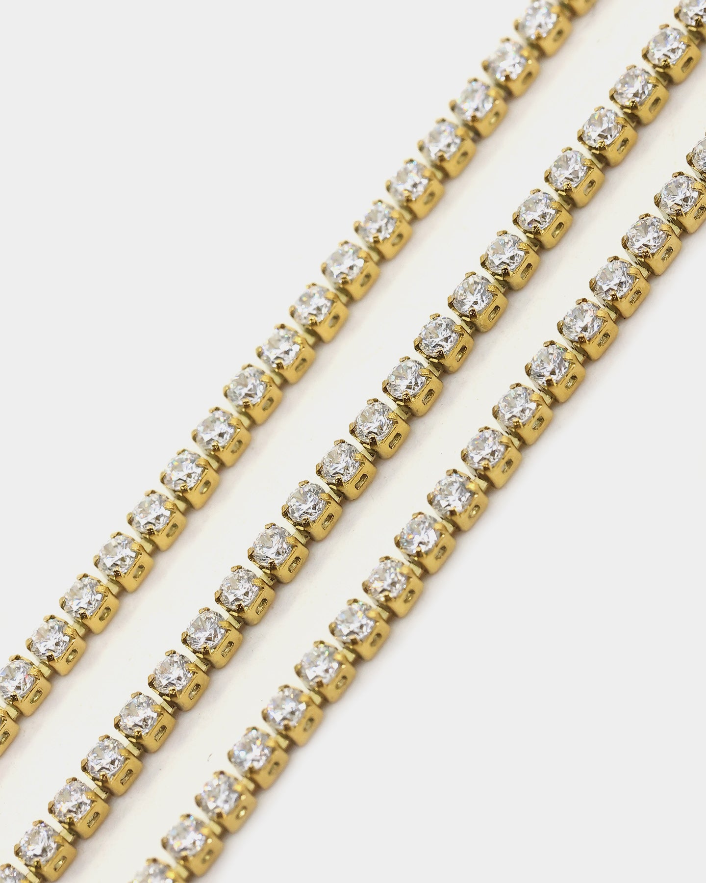 Raising Hell Women's Customisable Tennis Necklace Gold、mySite、zt4zffjzw