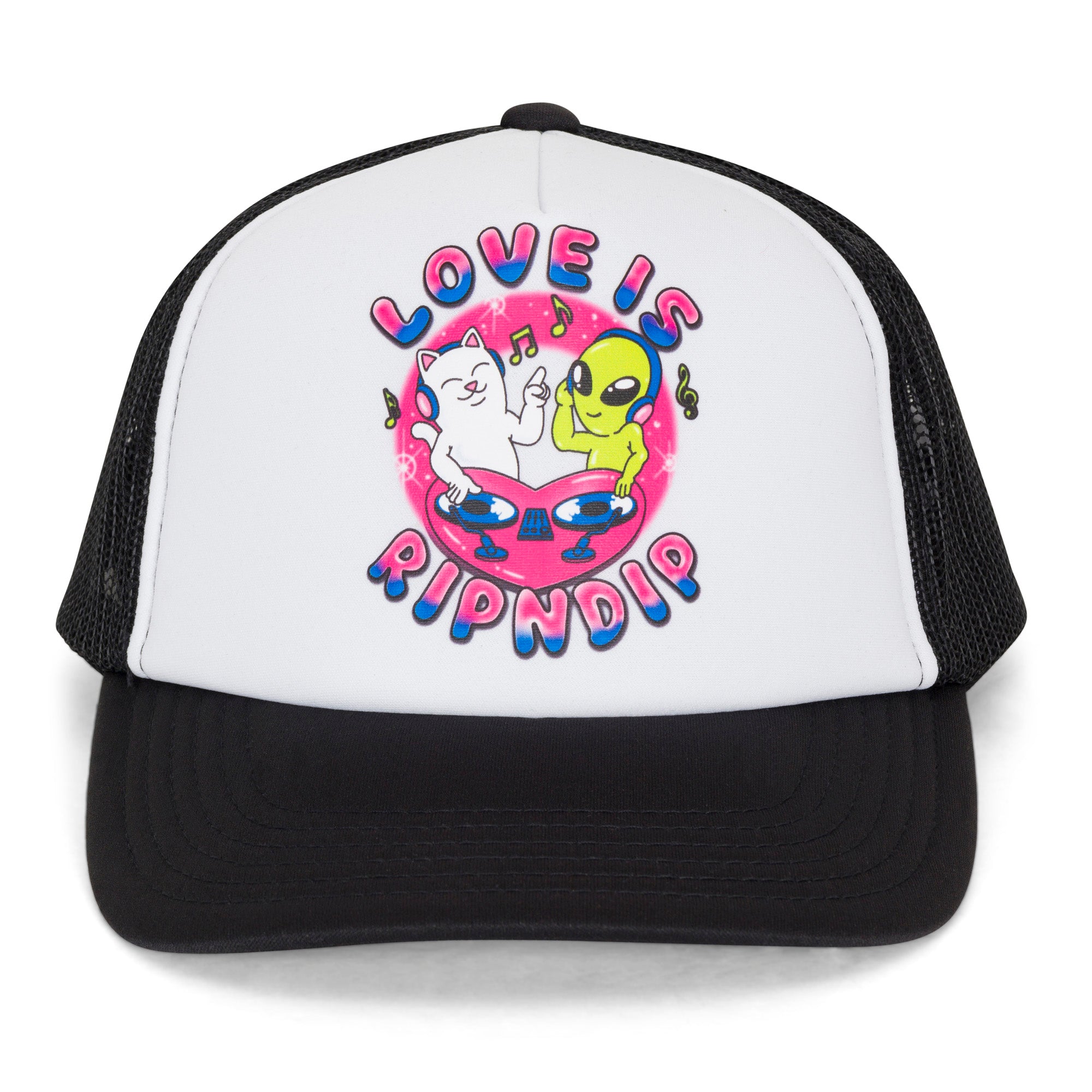  Love Is Ripndip Trucker Hat (White/Black)、mySite、merchandisen
