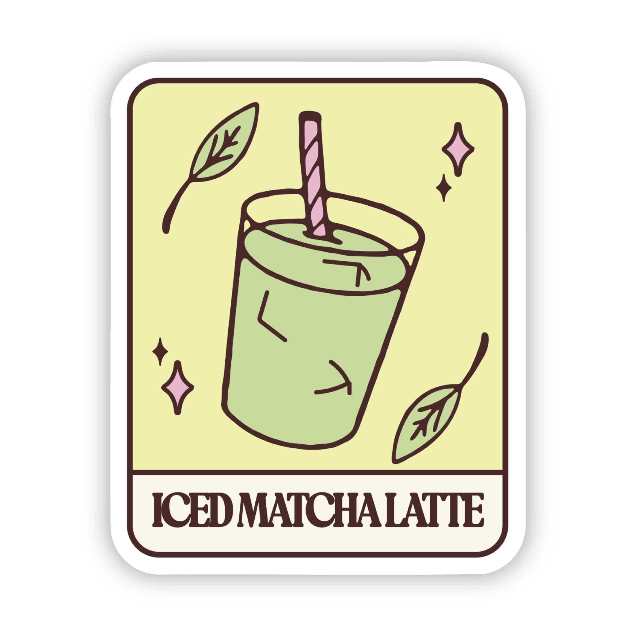  Iced Matcha Latte Tarot Card Sticker、mySite、elrpsem3k