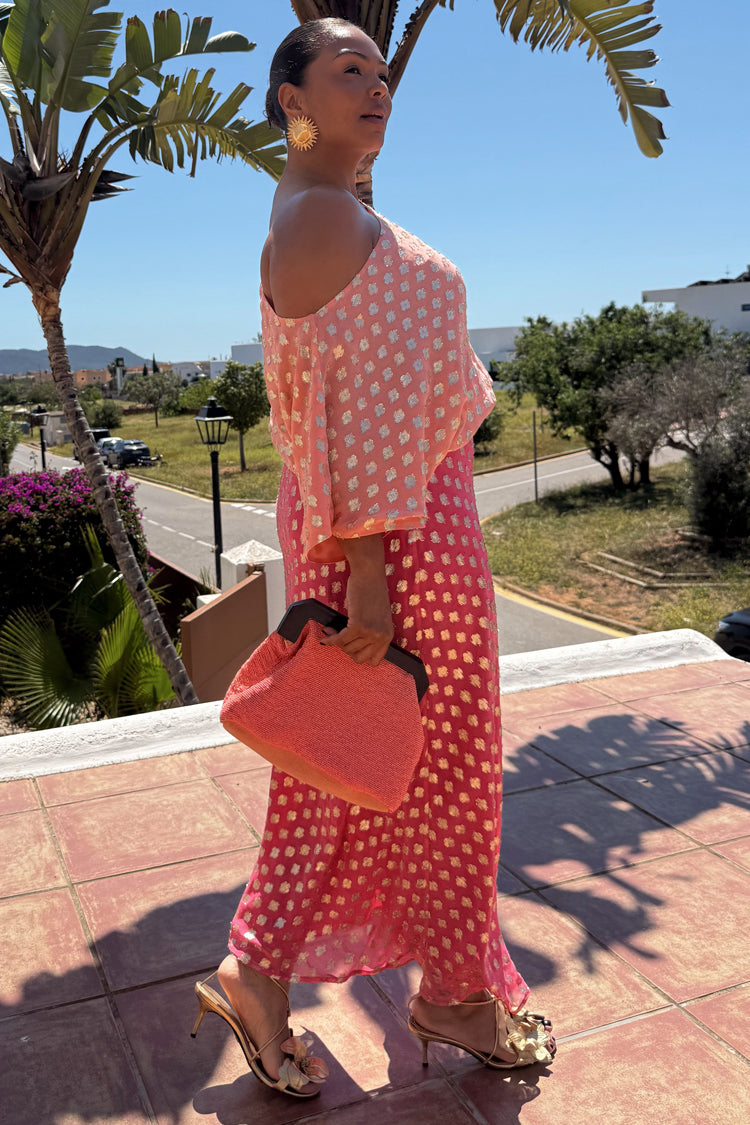 Pink and Red Jacquard Tilly Dress、mySite、solidvoid