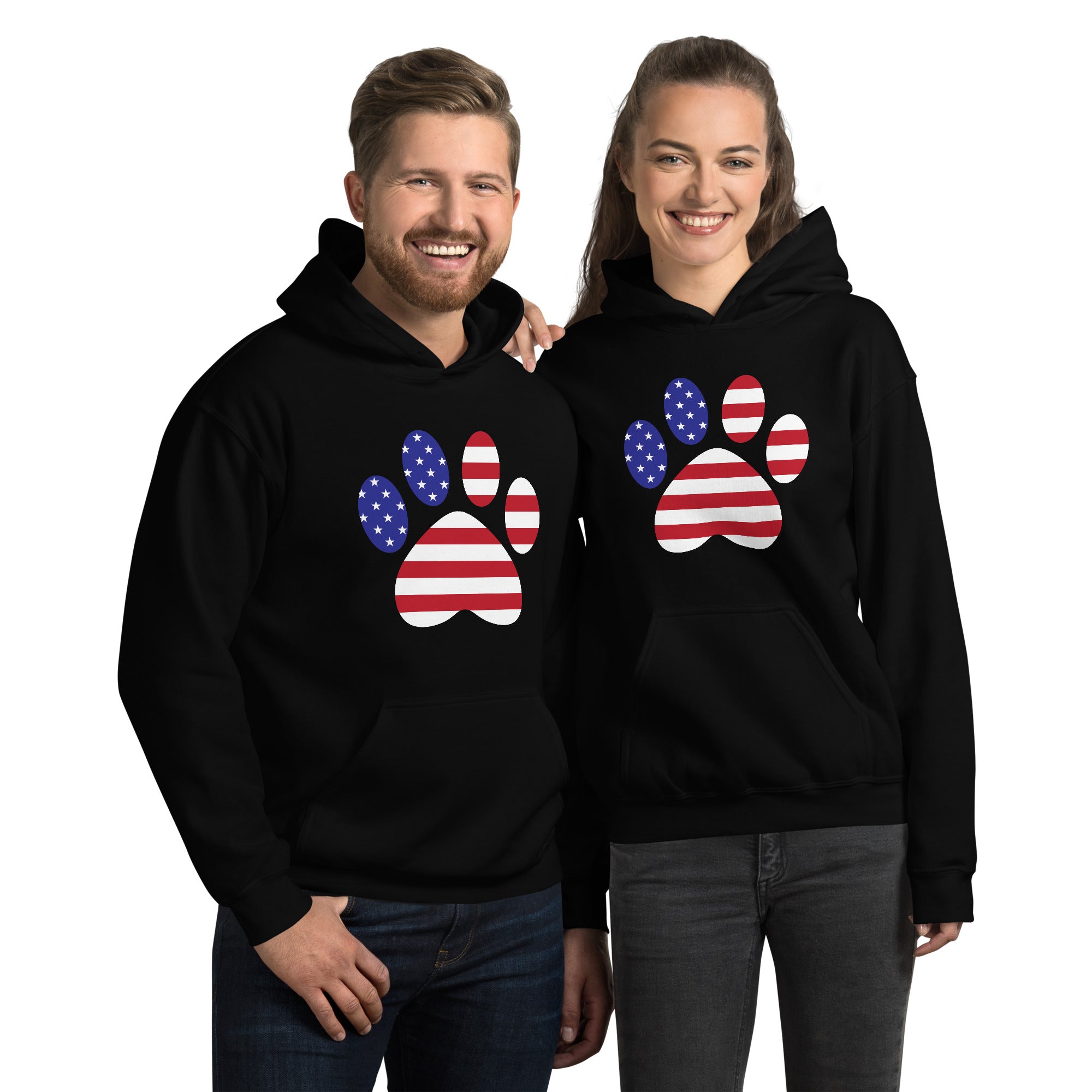 Patriotic Paw Print Hoodie、mySite、camillekostekn