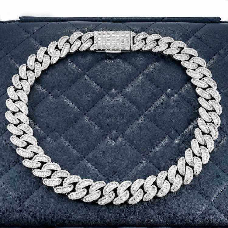 20MM Moissanite Baguette Miami Cuban Link Chain 14K Gold、mySite、hinf8tx79