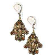Michal Golan Topaz and Crystal Hamsa Earrings、mySite、topwebapps