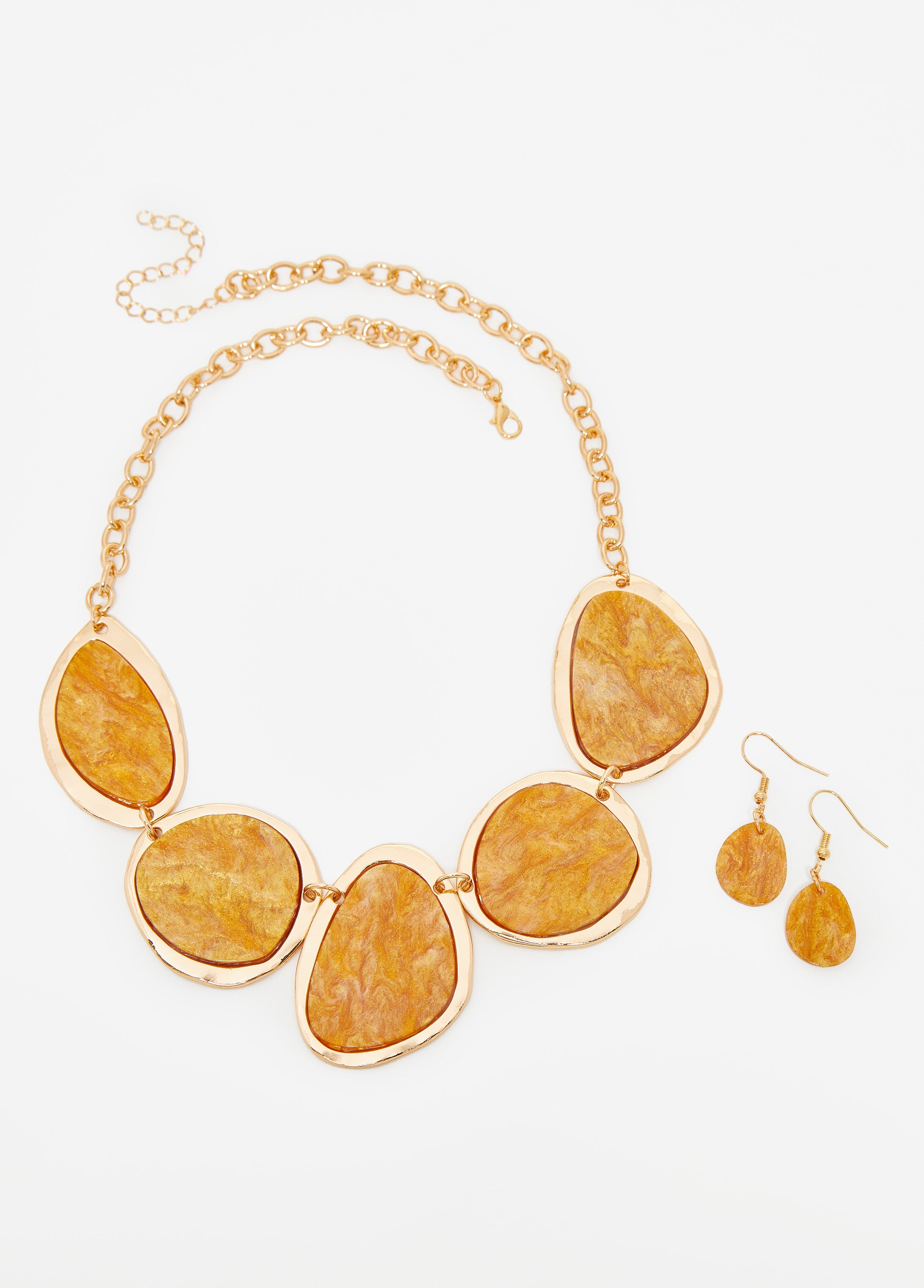 Glittered Stone Necklace Set、mySite、bengalsvssteelers