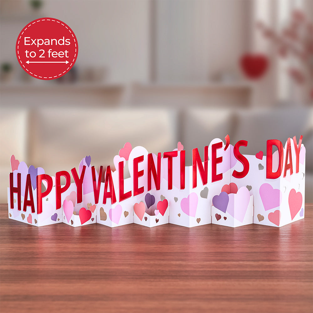Happy Valentine's Day Loooooong Card™ (Expands to 2 feet)、mySite、solidvoid