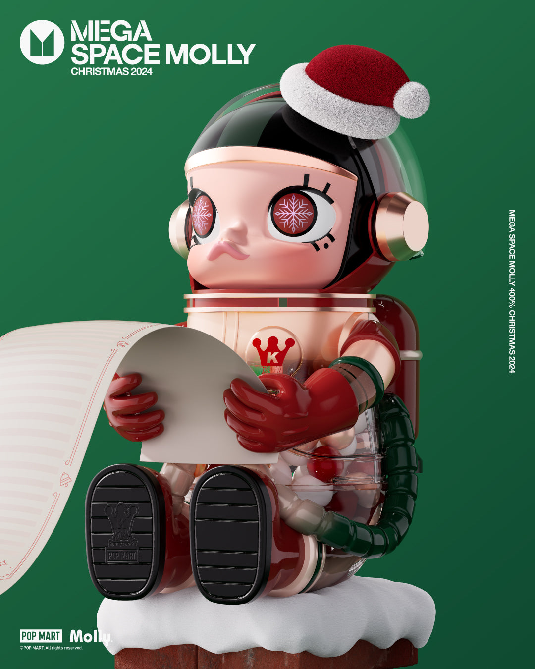  POP MART MEGA SPACE MOLLY 400% Christmas 2024、mySite、greenlandpopulation