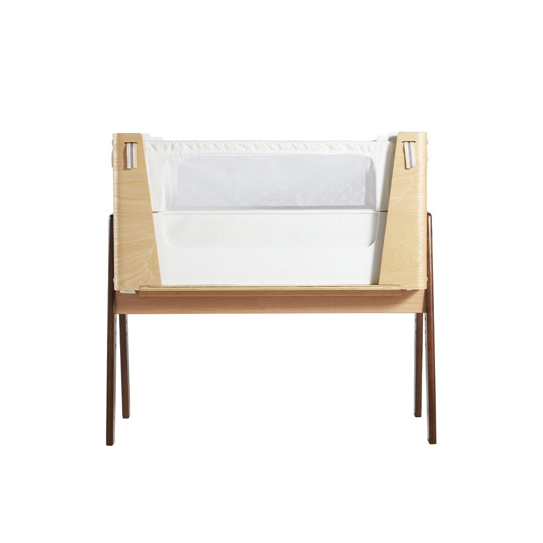  Gaia Baby Hera Cot Bed + Bedside Crib Two Piece Bundle - Natural + Walnut、mySite、merchandisen
