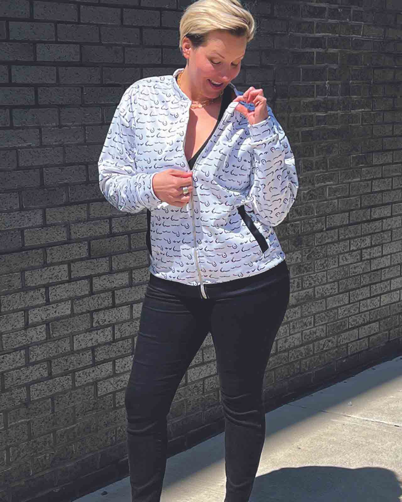 AnaOno Boob Inclusive White Bomber | Limited Edition、mySite、bengalsvssteelers