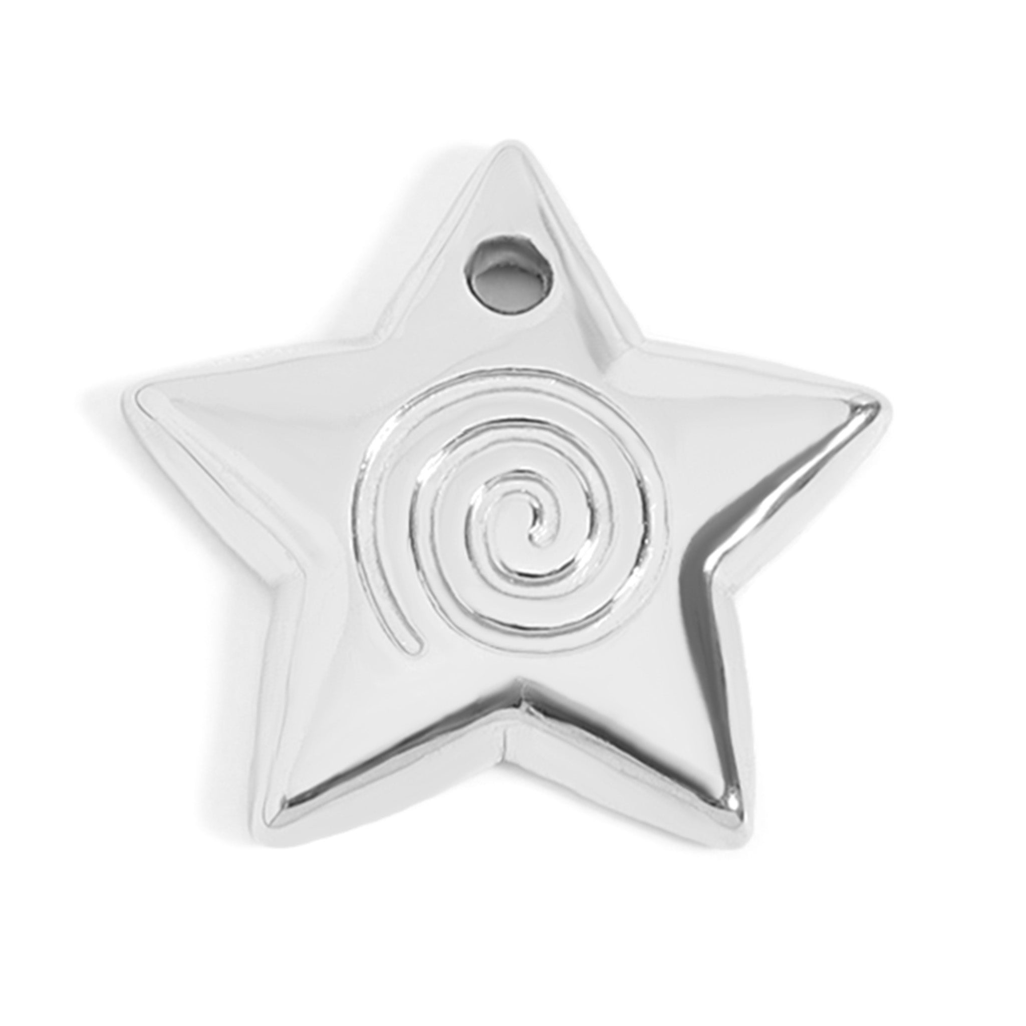 18K Gold PVD Stainless Steel Puffy Star Charm / PDL0056、mySite、dreamappss