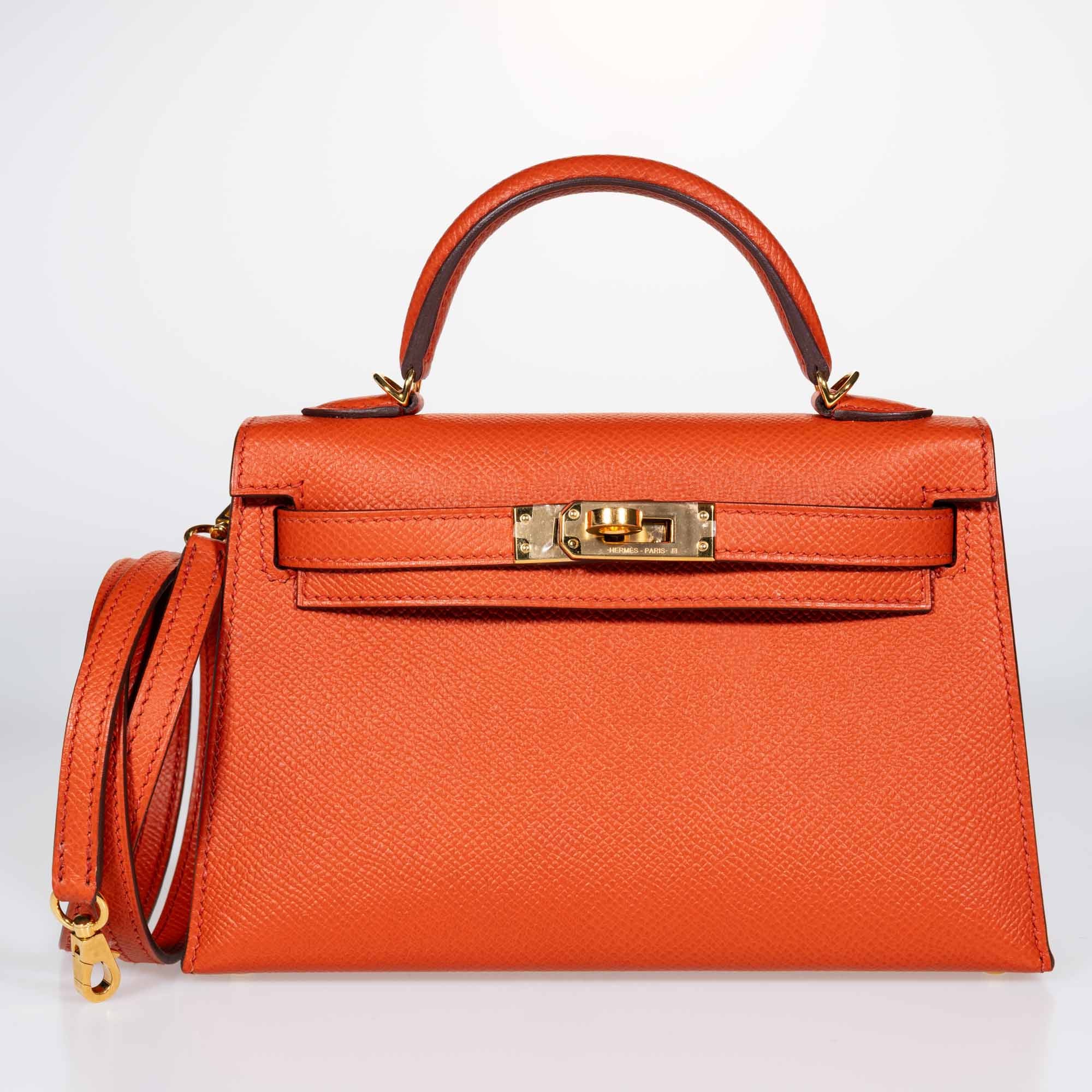 Hermès Kelly 20 Mini II Sellier Terre Battue Epsom Gold Hardware、mySite、garminoutage.com