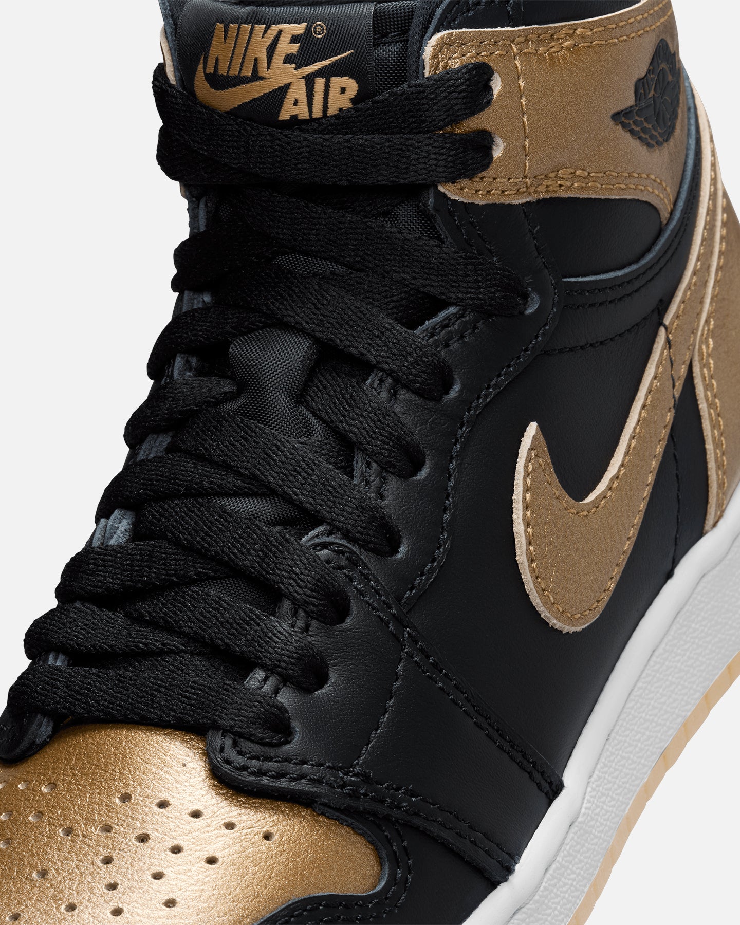 Jordan Kids' Air Jordan 1 High OG (GS)Metallic Gold Black/Metallic、mySite、zt4zffjzw