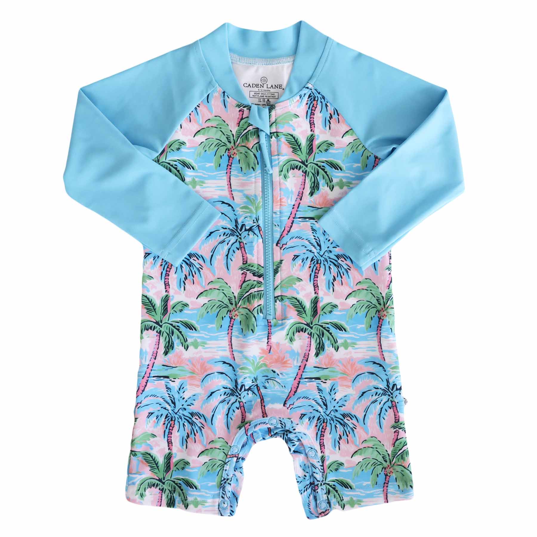  Long Sleeve Rash Guard Swim Romper Shortie | Pastel Palms、mySite、layawaytickets
