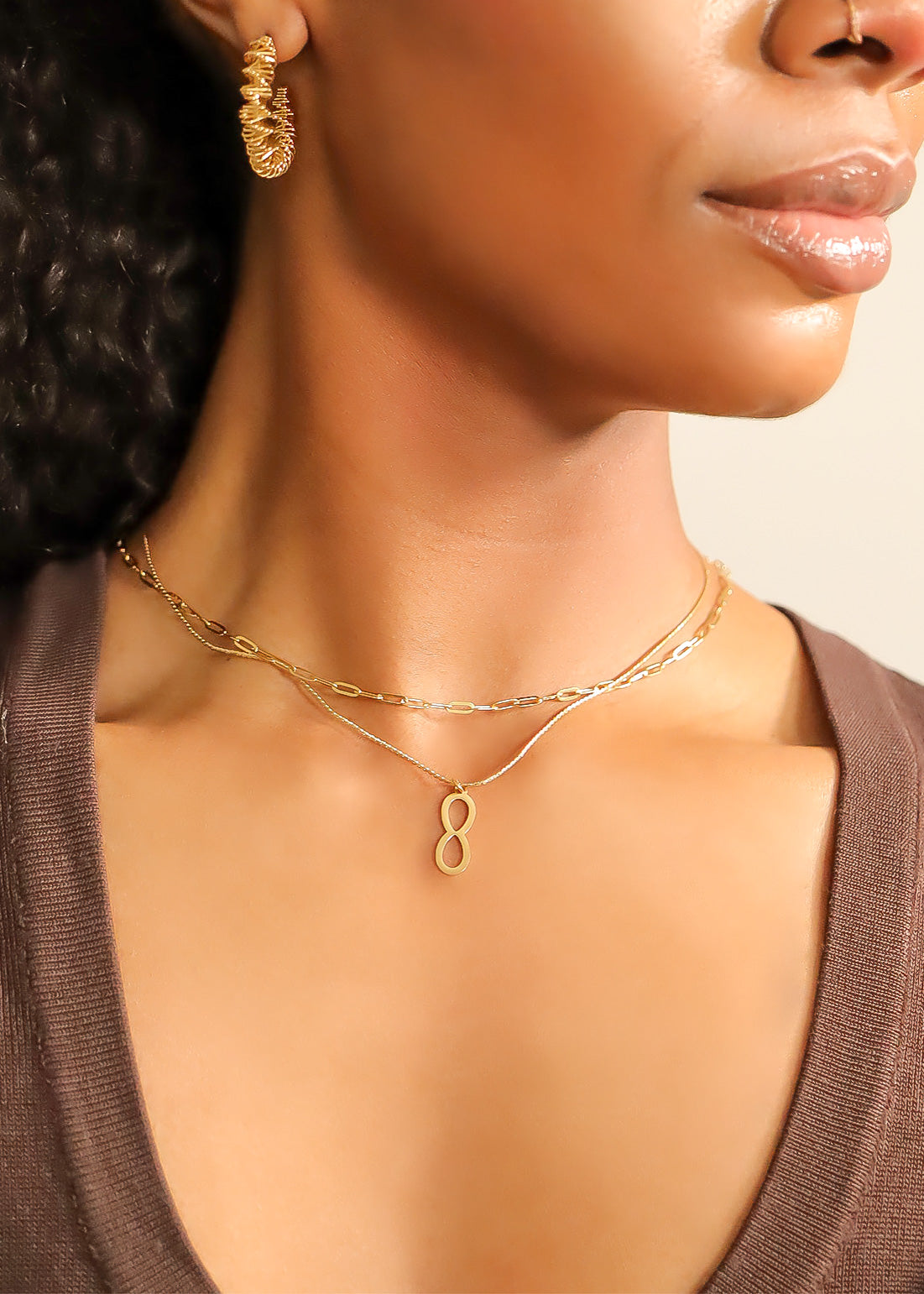 18K Gold PVD Stainless Steel Infinity Charm / PDL0008、mySite、dreamappss