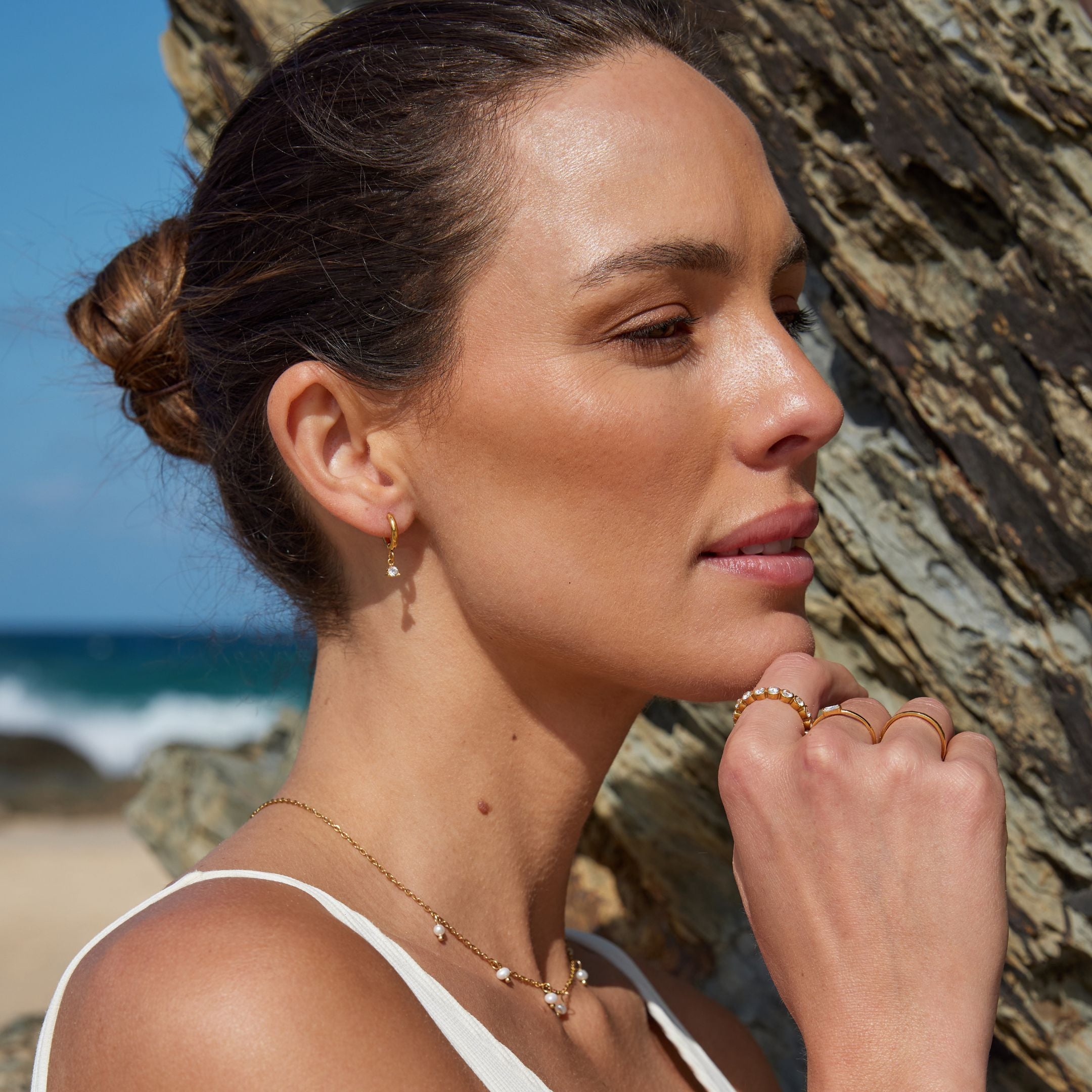 Diamond Drop Hoop Earrings、mySite、hinf8tx79