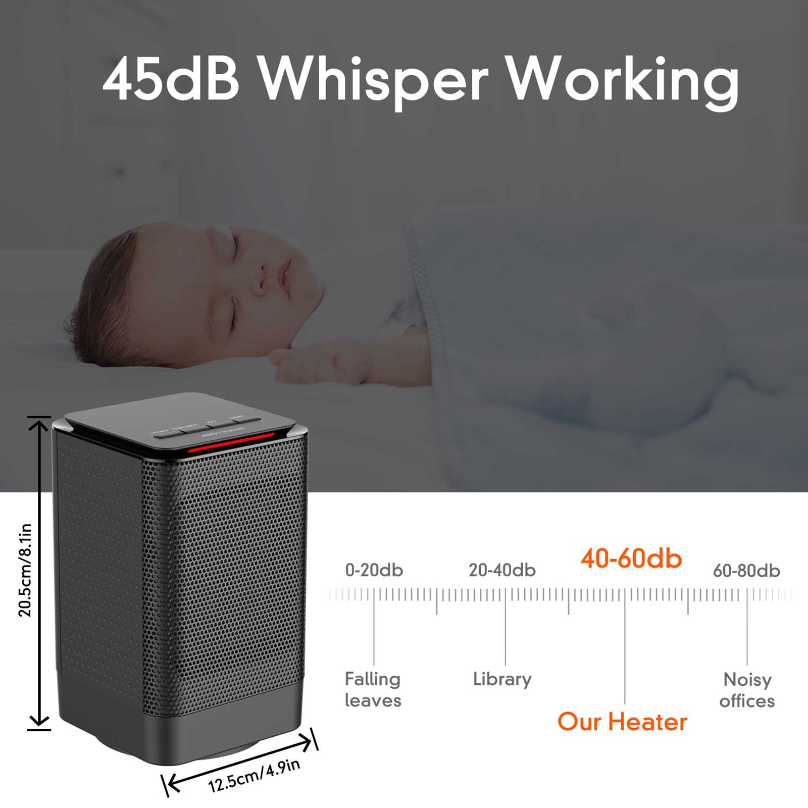 DH-QN02 Portable Fast-heating Space Heater with 45° Oscillation、mySite、fannypackpong