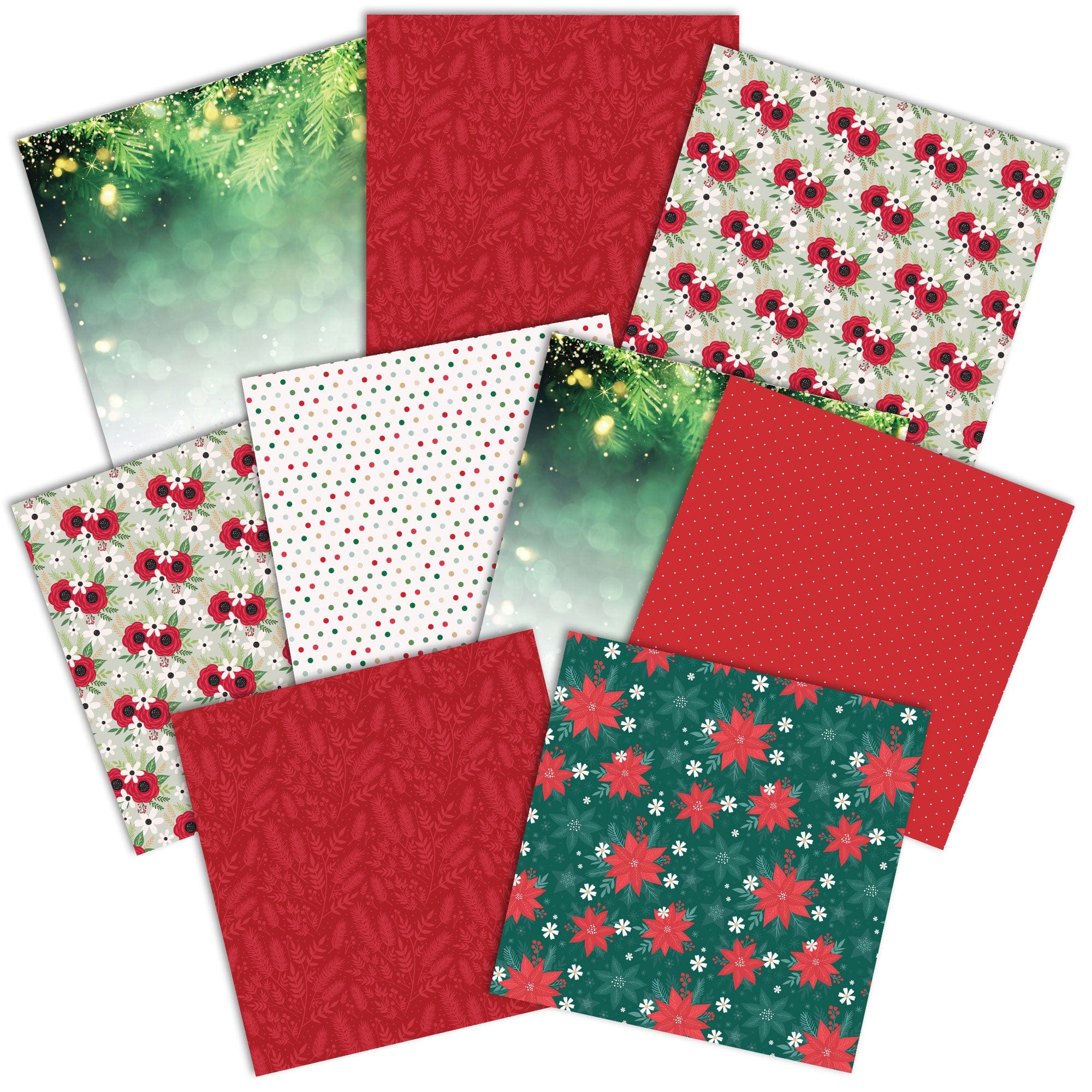  It's Christmas Time Pattern 12 x 12 Scrapbook Paper Set、mySite、ghnorth