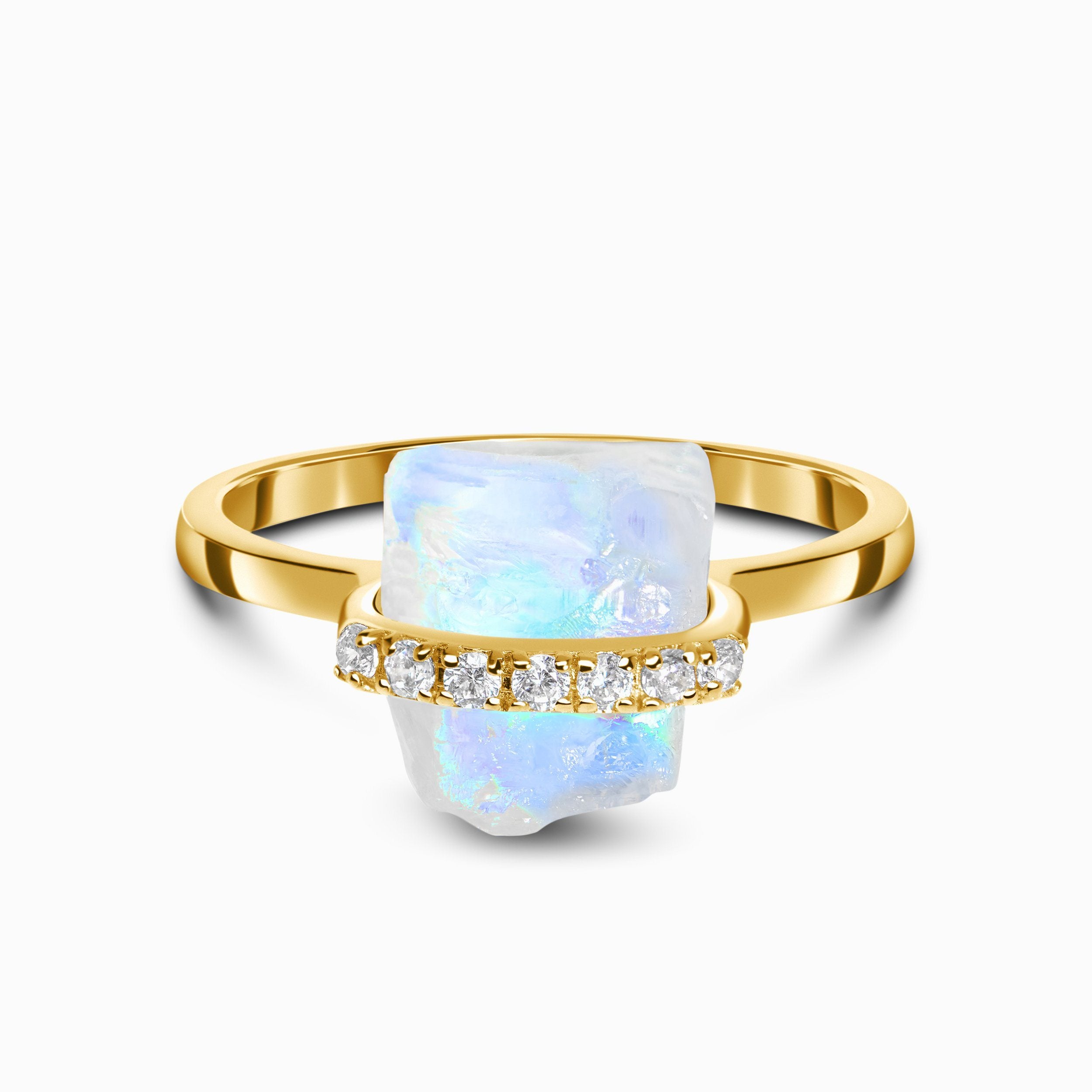 Raw Crystal Ring - Sassy Moonstone、mySite、hinf8tx79