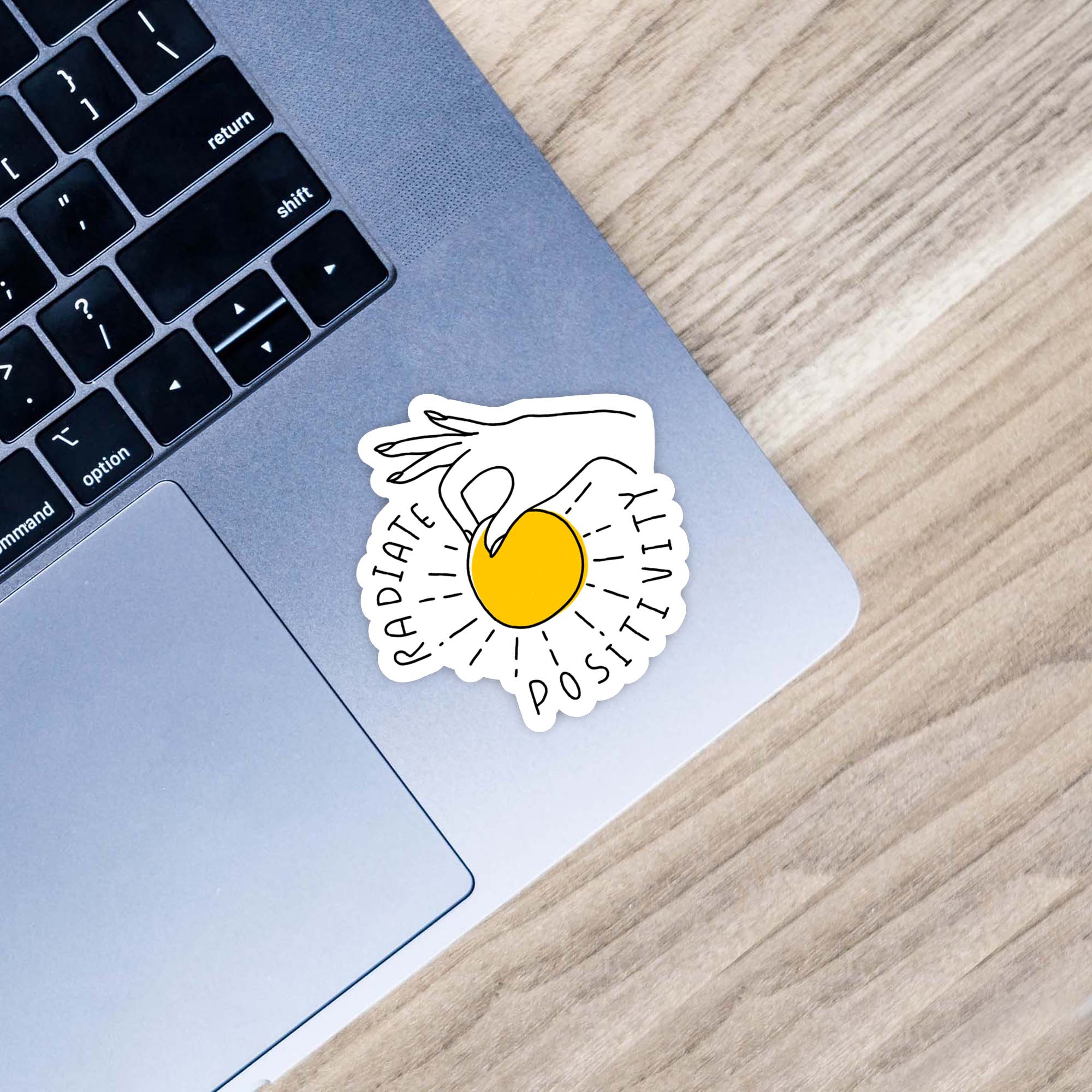 Radiate Positivity Hand & Sun - Positivity Sticker、mySite、elrpsem3k
