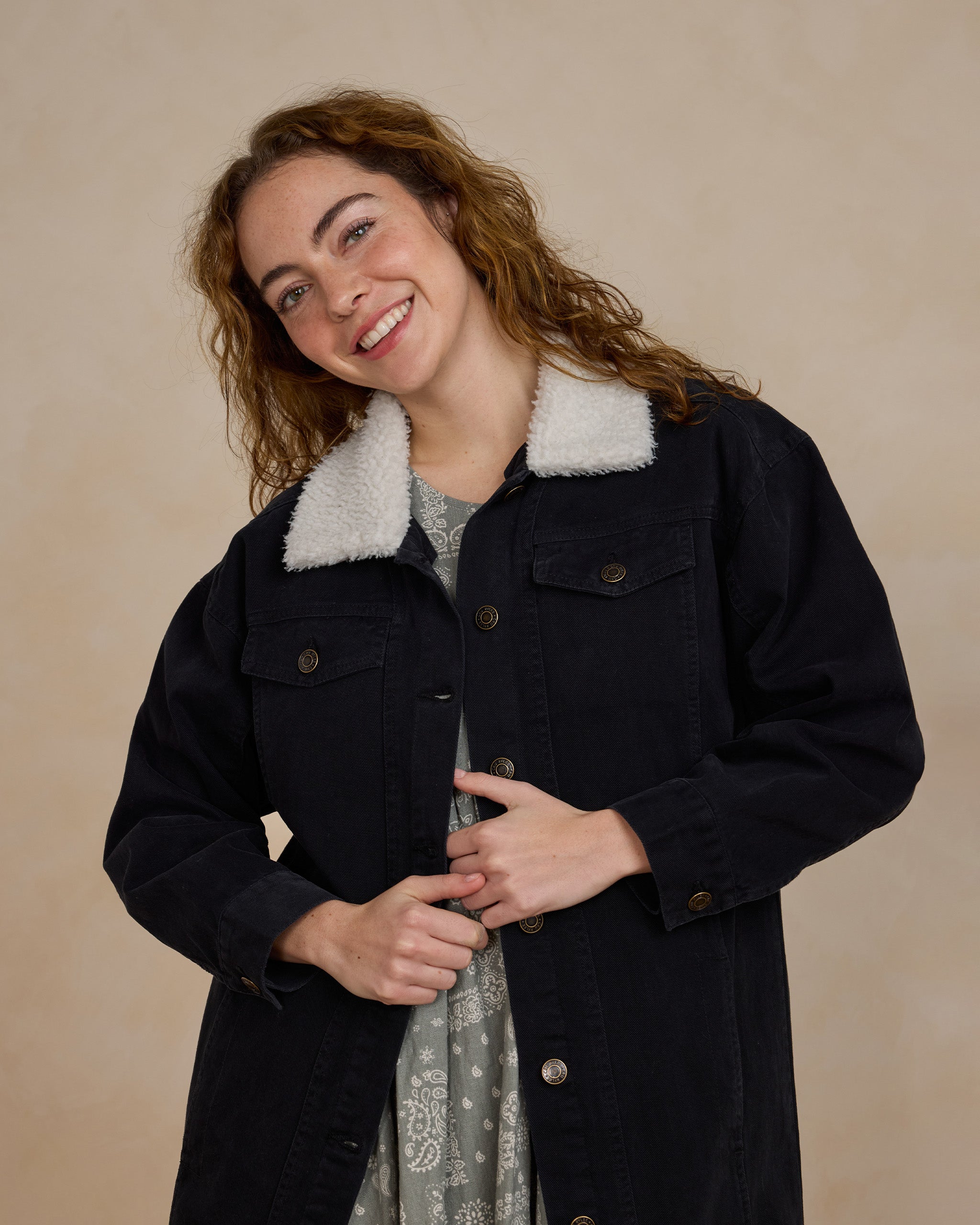  Long Trucker Jacket | Washed Black、mySite、layawaytickets