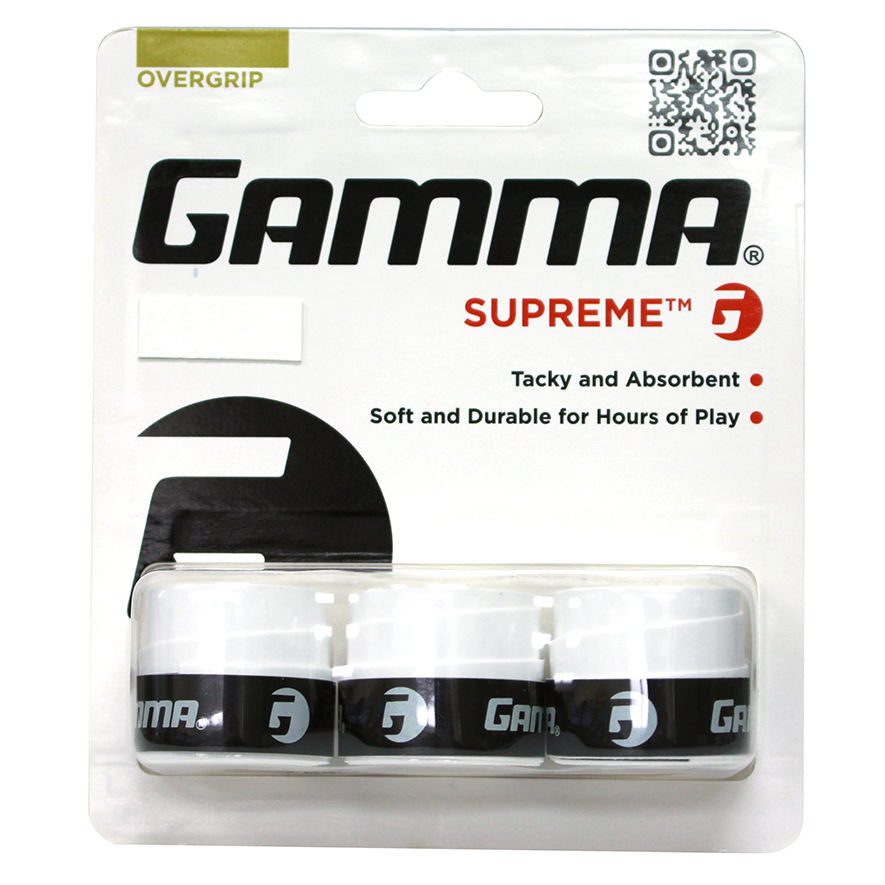 Gamma Supreme Overgrip 3 Pack (White)