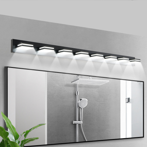 Modern Chrome LED Vanity Light, 5-Lights Wall Sconce for Bathroom and Mirror, Sleek Minimalist Design, Energy-Efficient, Easy to Install、、eastwooduniform