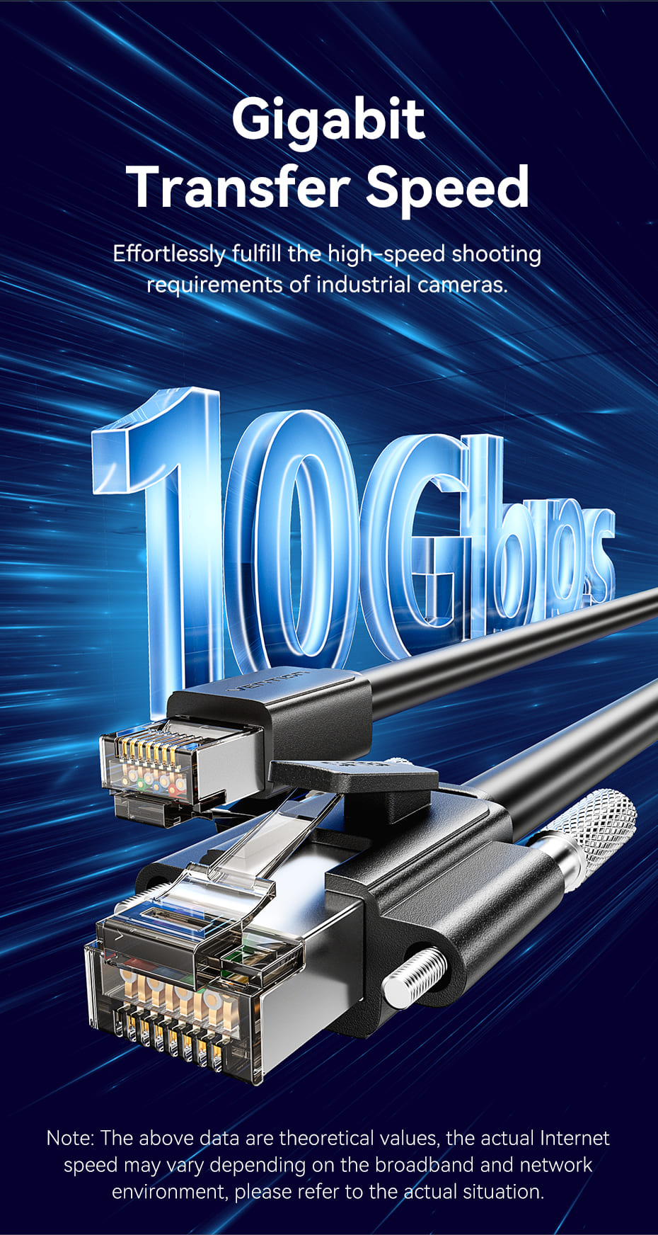 Ultra-Flexible Cat6A SFTP Industrial Camera Ethernet Patch Cable