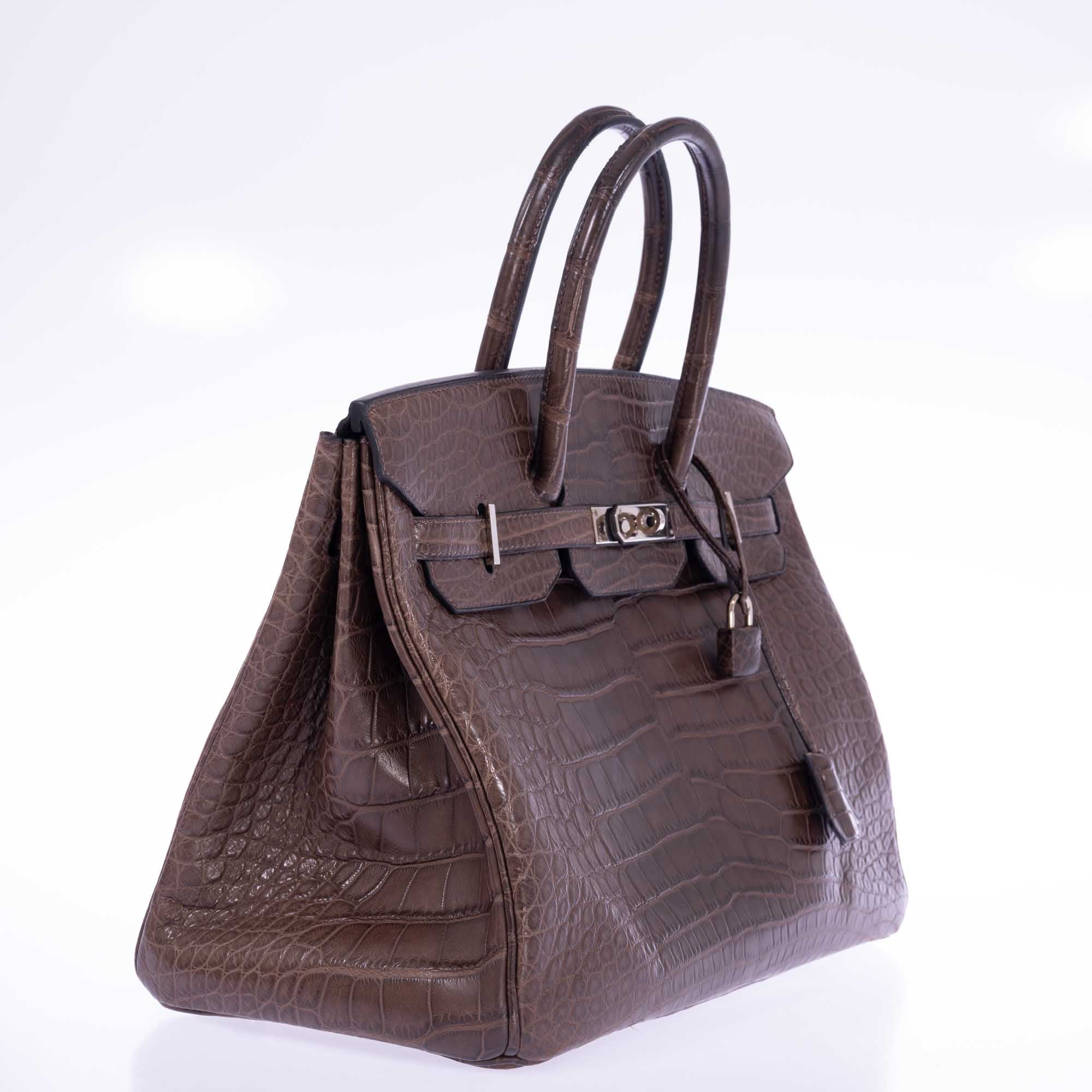 Hermès Birkin 35 Chocolate Matte Alligator Palladium Hardware、mySite、garminoutage.com