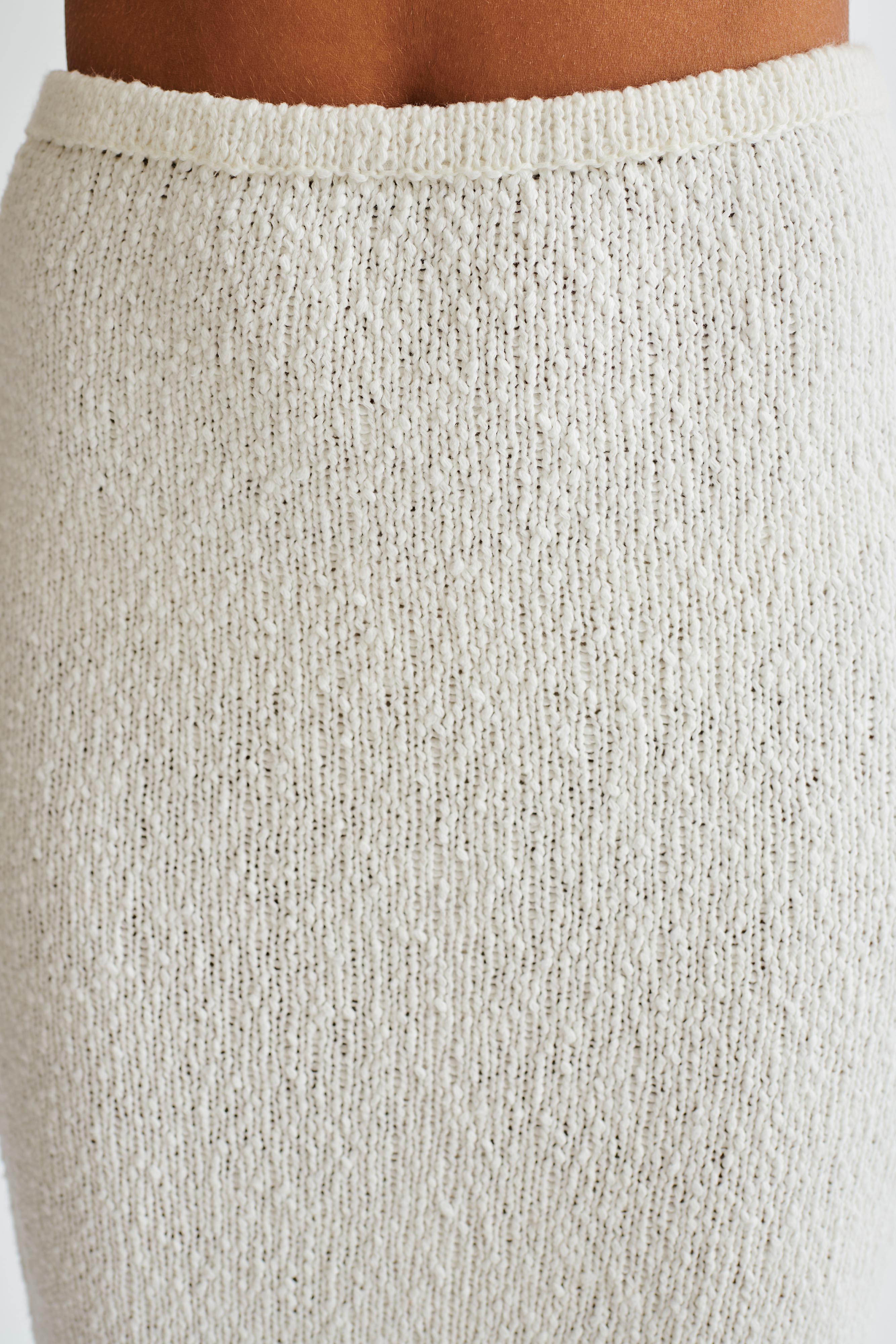 Moira Boucle Maxi Skirt - White、mySite、solidvoid