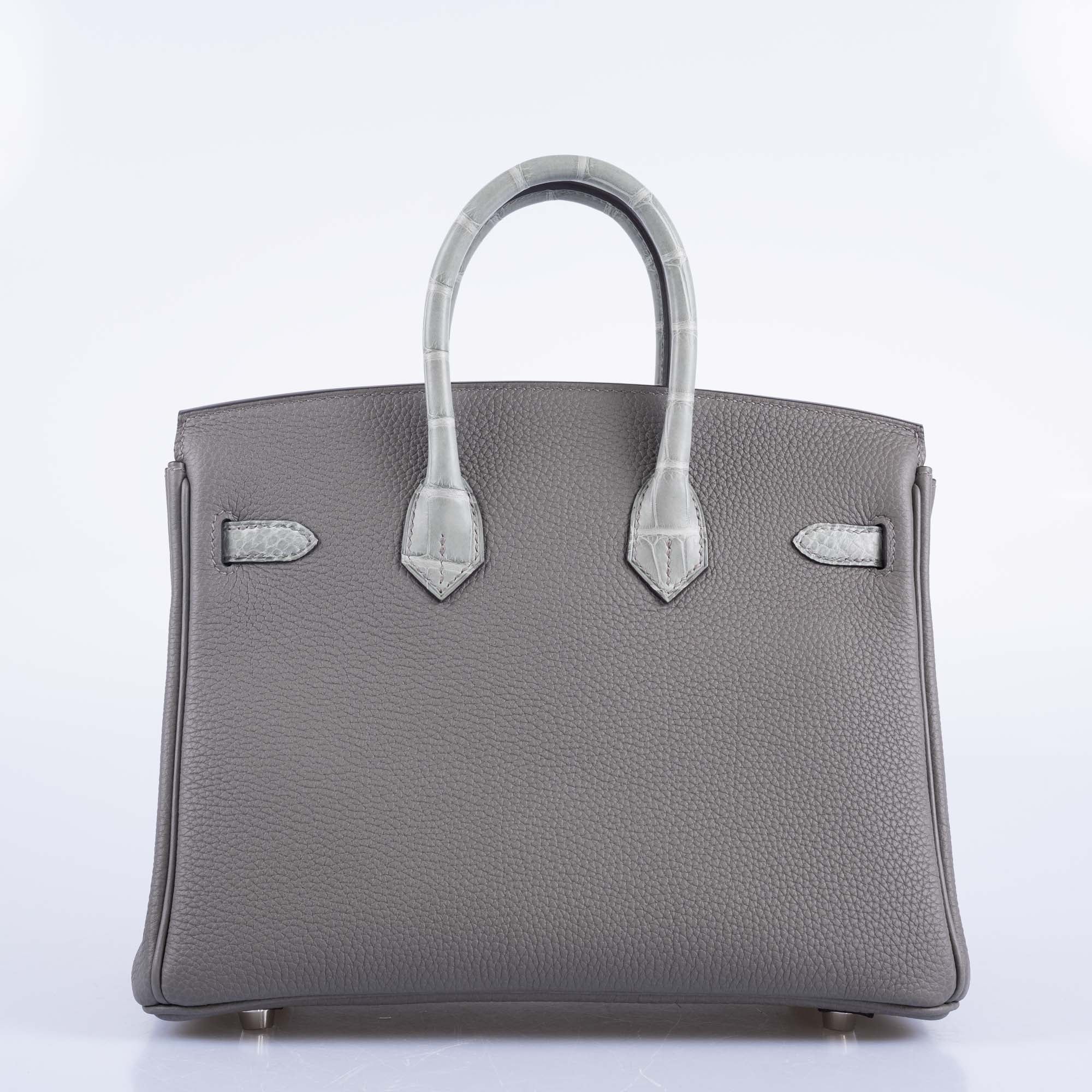 Hermès Touch Birkin 25 Gris Meyer Togo and Gris Cement Matte Alligator Palladium Hardware、mySite、garminoutage.com