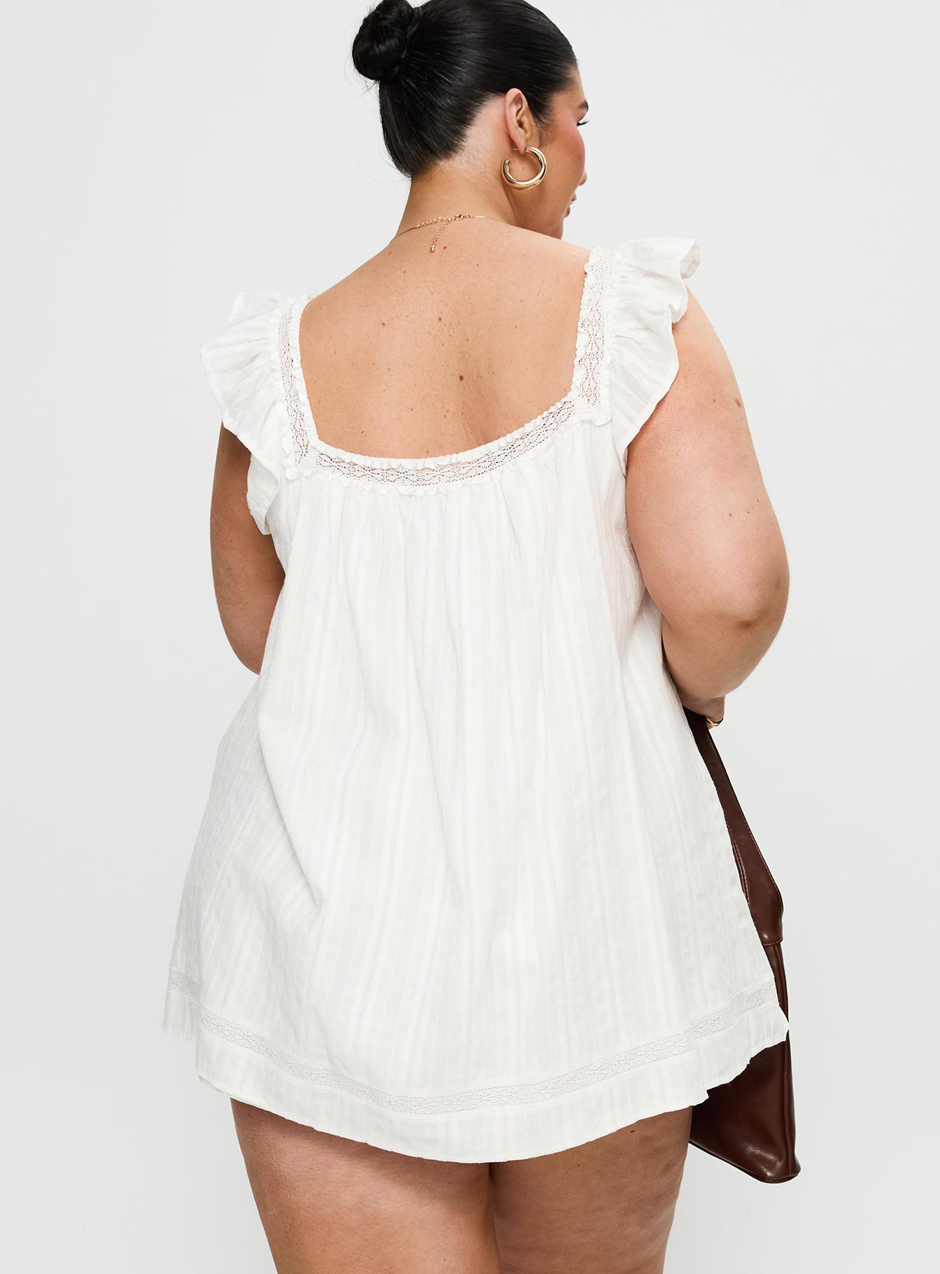 Summerland Broiderie Mini Dress White Curve、mySite、solidvoid