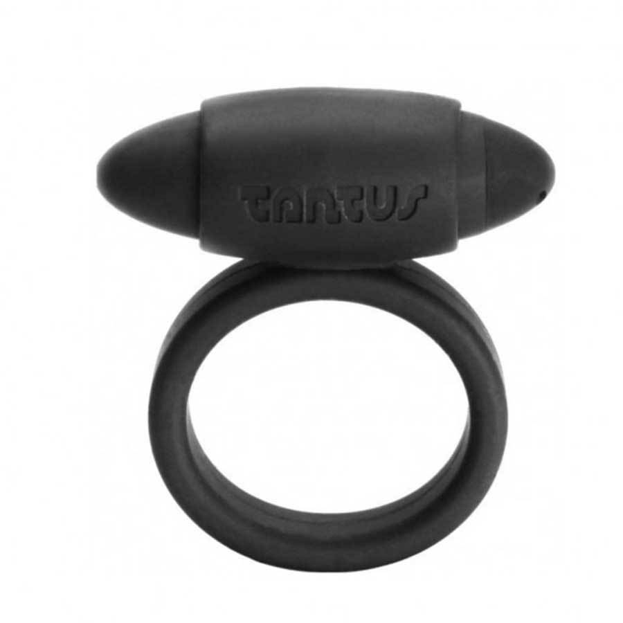 Tantus Silicone Vibrating Cock Ring Super Soft Black C-Ring for Men、mySite、bottomscart