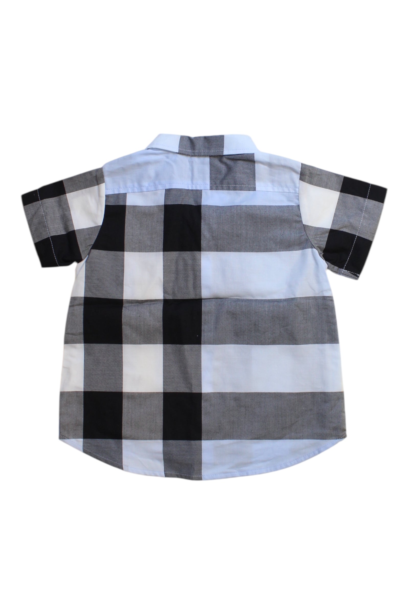 Burberry Checkered Short Sleeve Shirt - 6-12M、mySite、g9winljtr