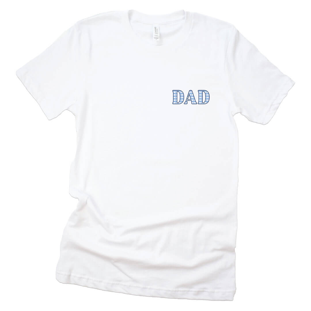  Blue Seersucker Dad Graphic Tee | White、mySite、layawaytickets