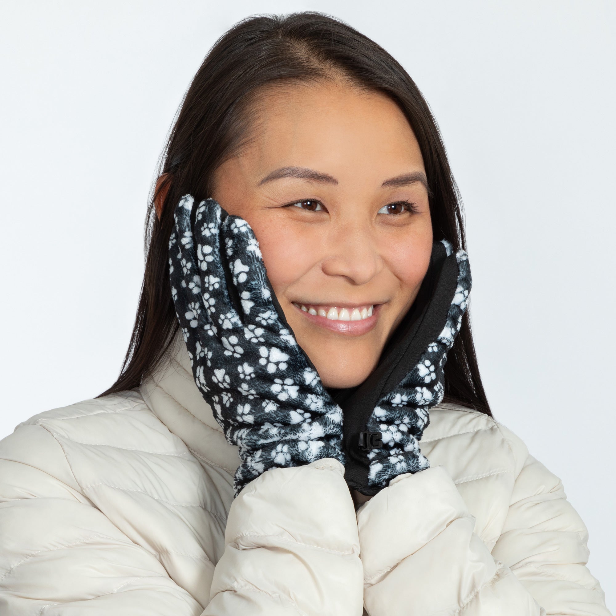 Super Cozy Paw Print Touch Screen Gloves、mySite、camillekostekn