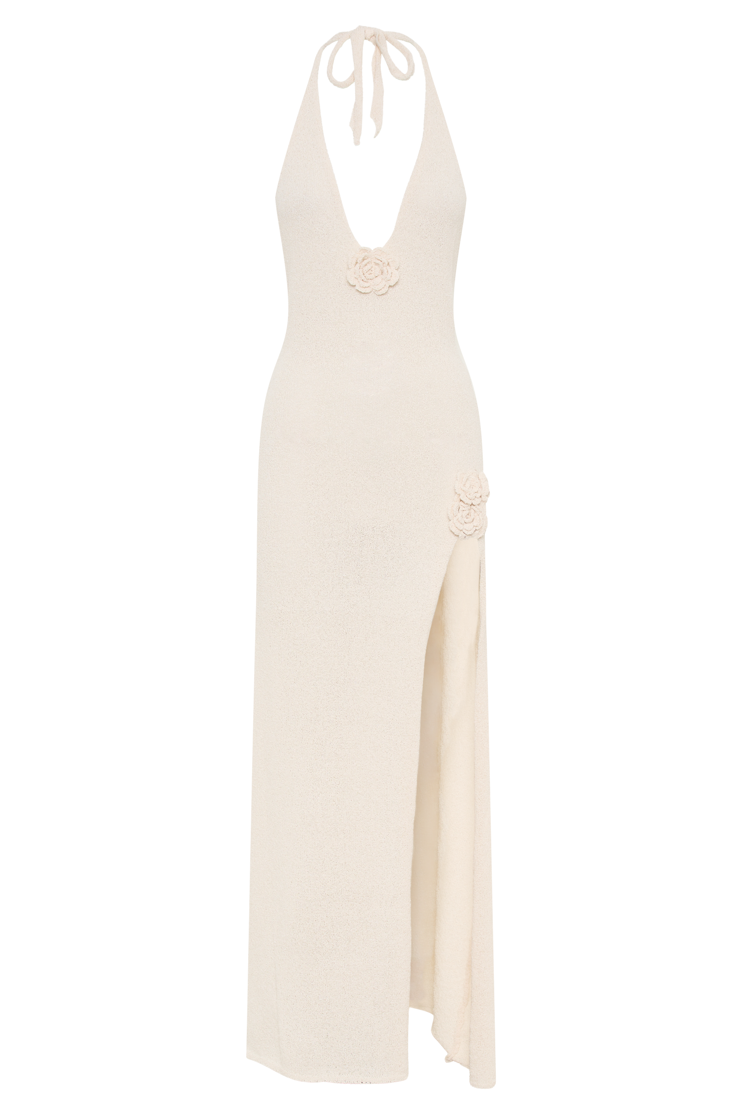 Cherie Knit Halter Maxi Dress - Nude、mySite、solidvoid