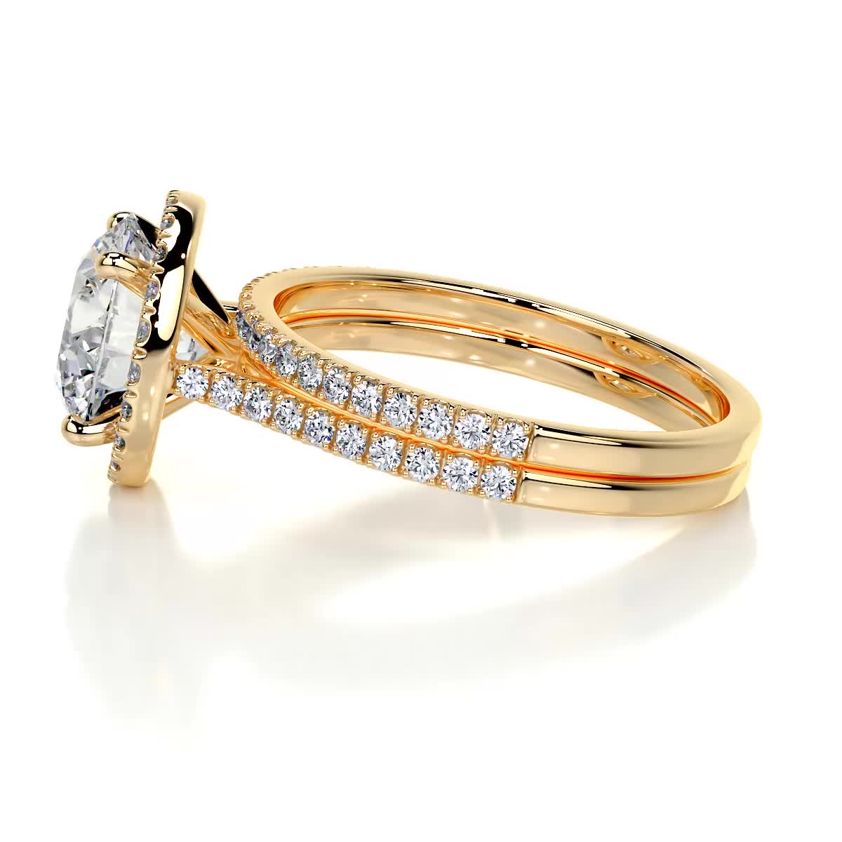 Layla Lab Grown Diamond Bridal Set - 18K Yellow Gold、mySite、hinf8tx79