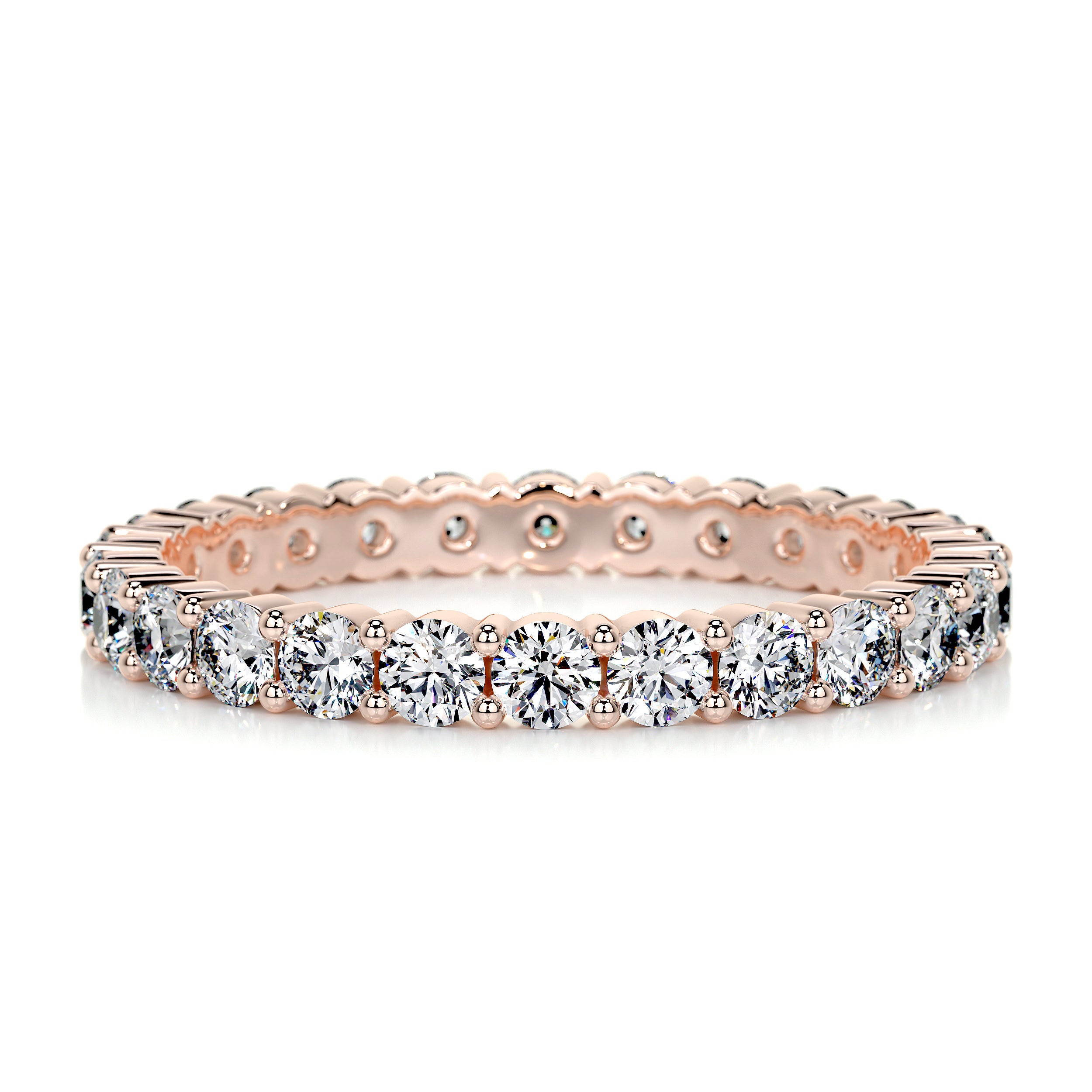 Trinity Eternity Wedding Ring (0.9 Carat) -14K Rose Gold、mySite、hinf8tx79