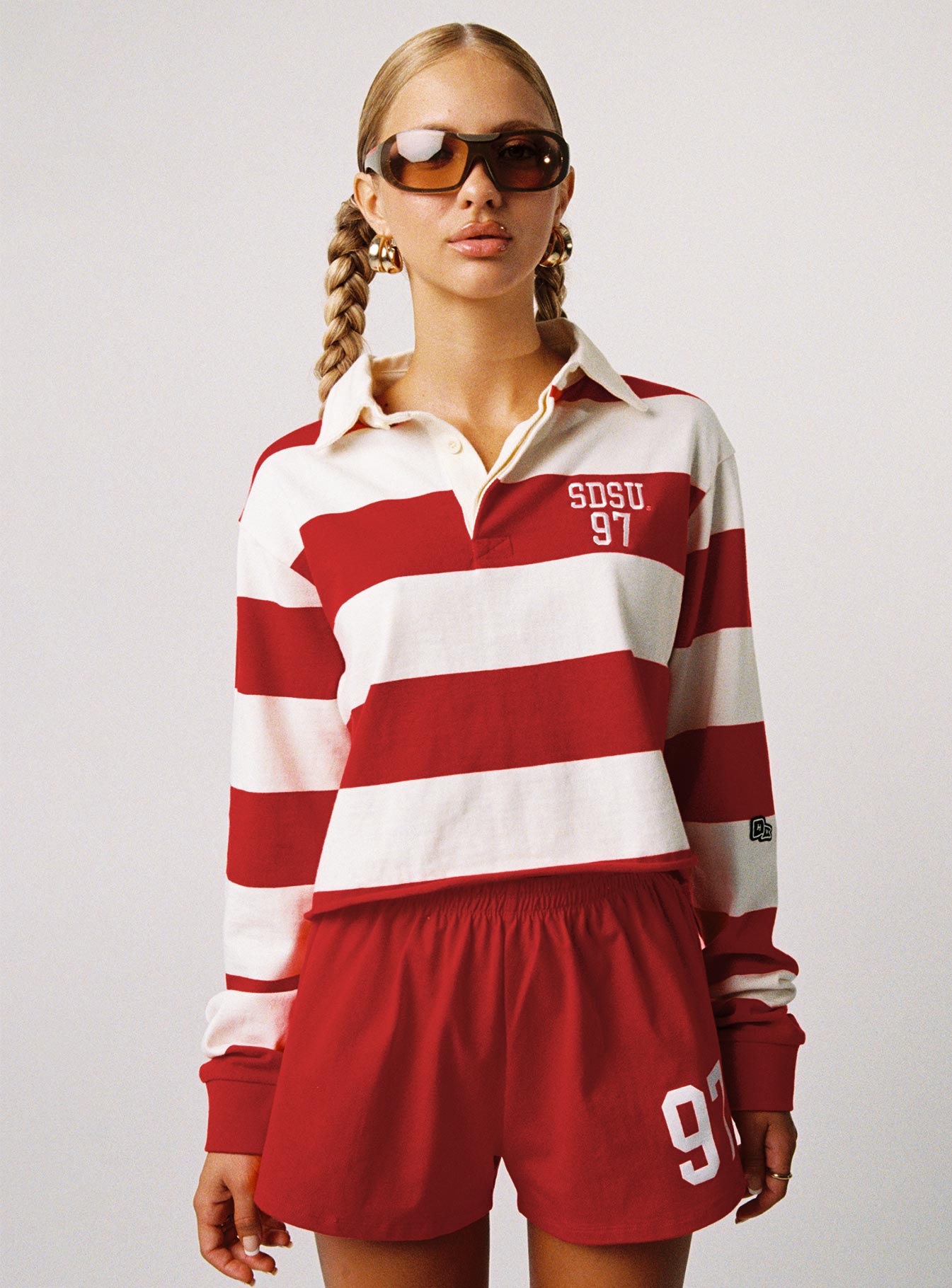 SDSU Rugby Polo Red / White、mySite、solidvoid