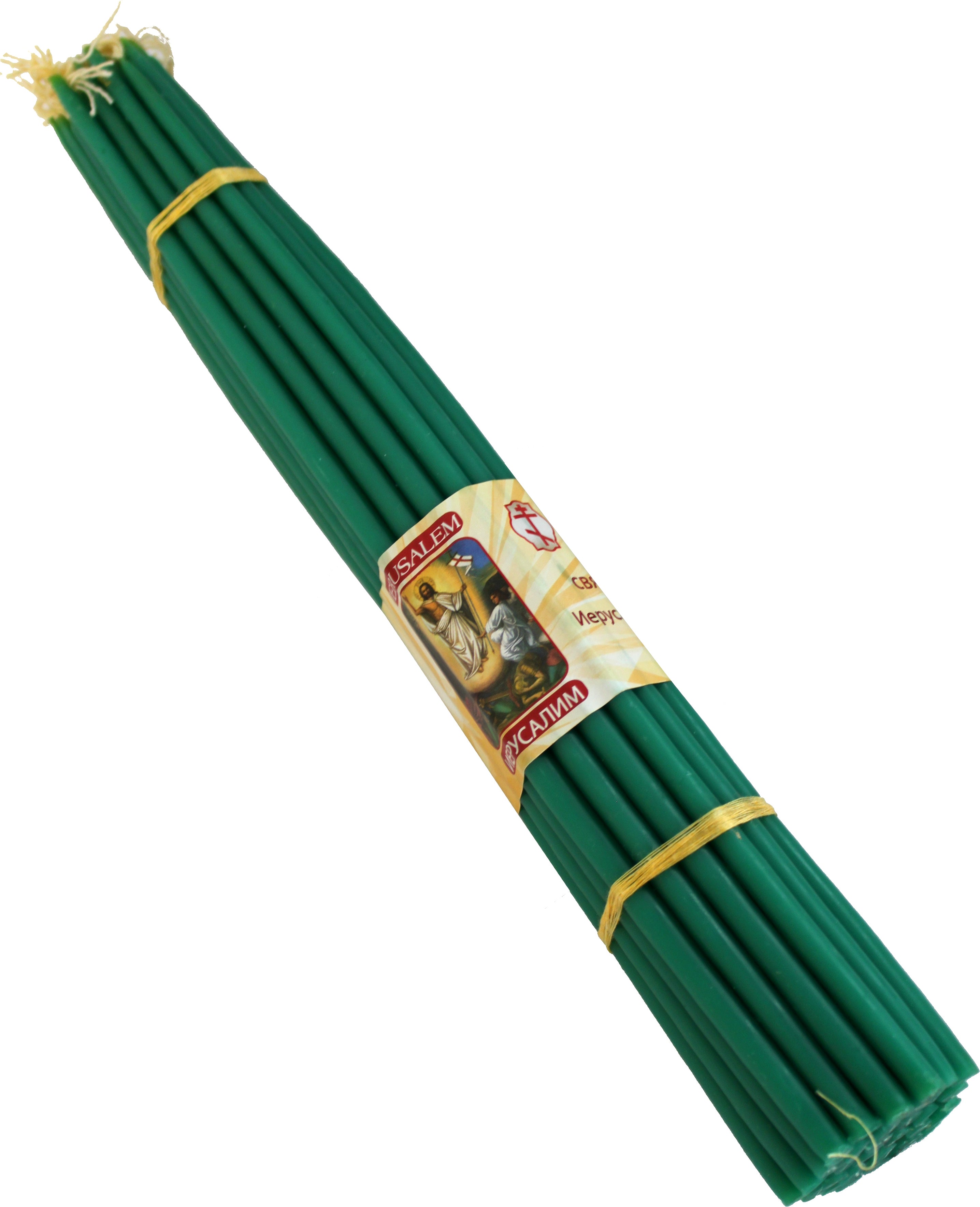  Holy Land Market Beeswax Holy Fire Easter Candles from Jerusalem - 33 Candles - Honey Color Candles、mySite、elrpsem3k