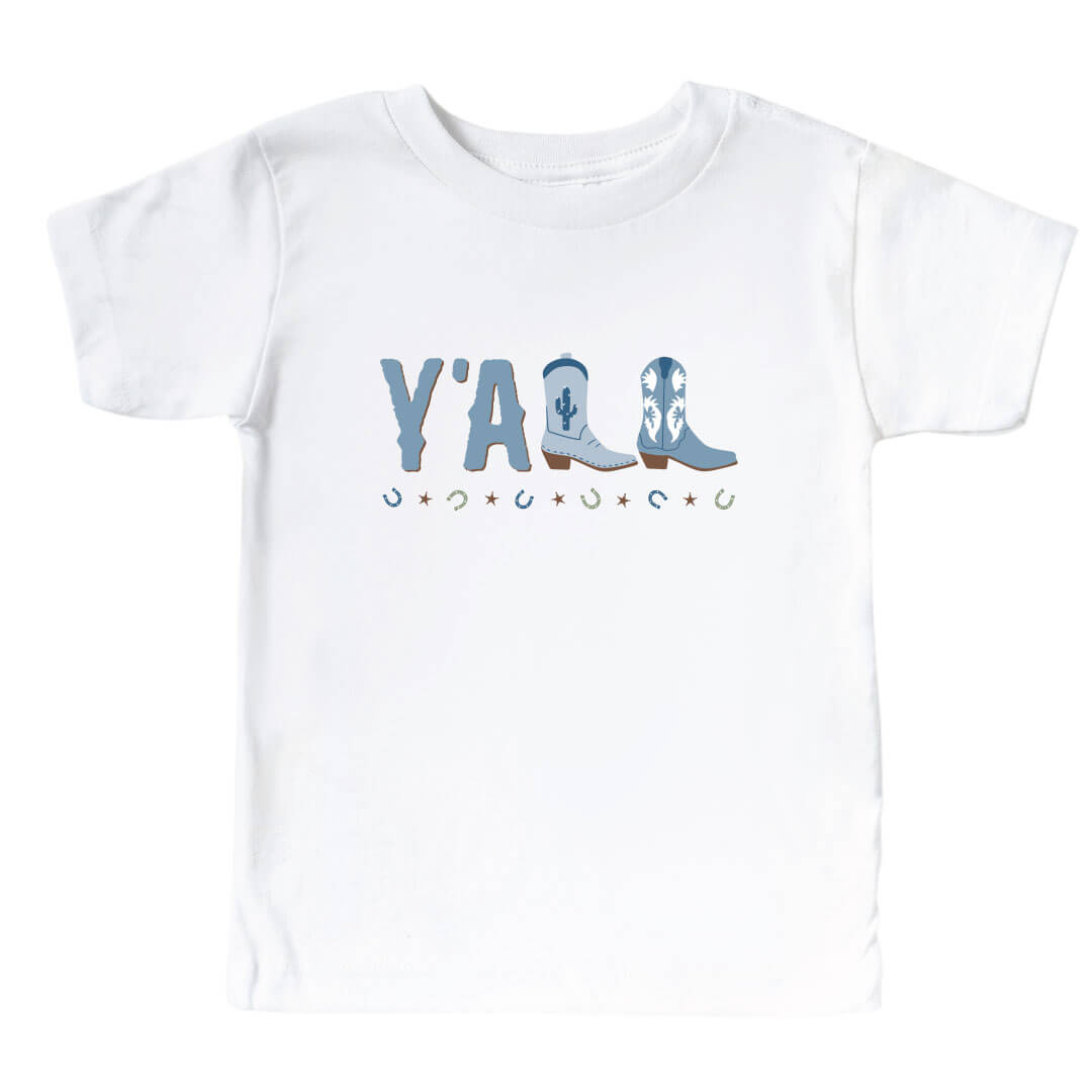  Y'all Kids Graphic Tee | White、mySite、layawaytickets