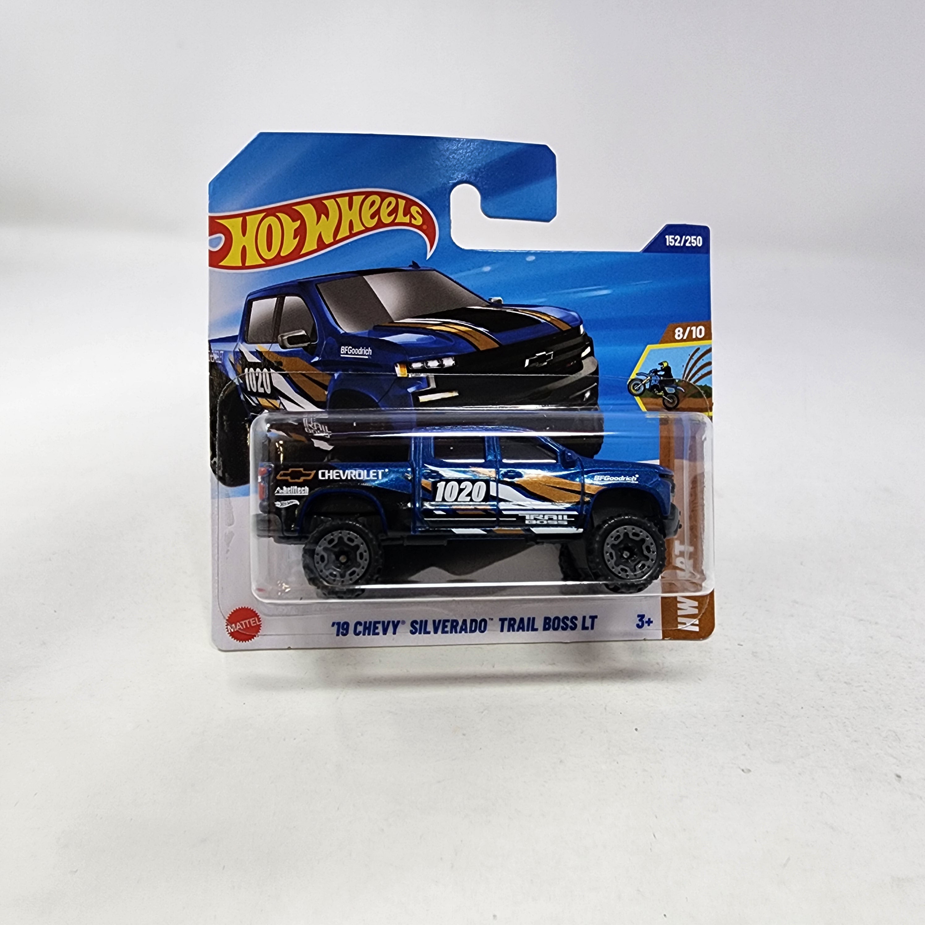 '19 Chevy Silverado Trail Boss LT #152 * Blue * 2025 Hot Wheels NEW! J Case Short Card、mySite、hgirdovlk