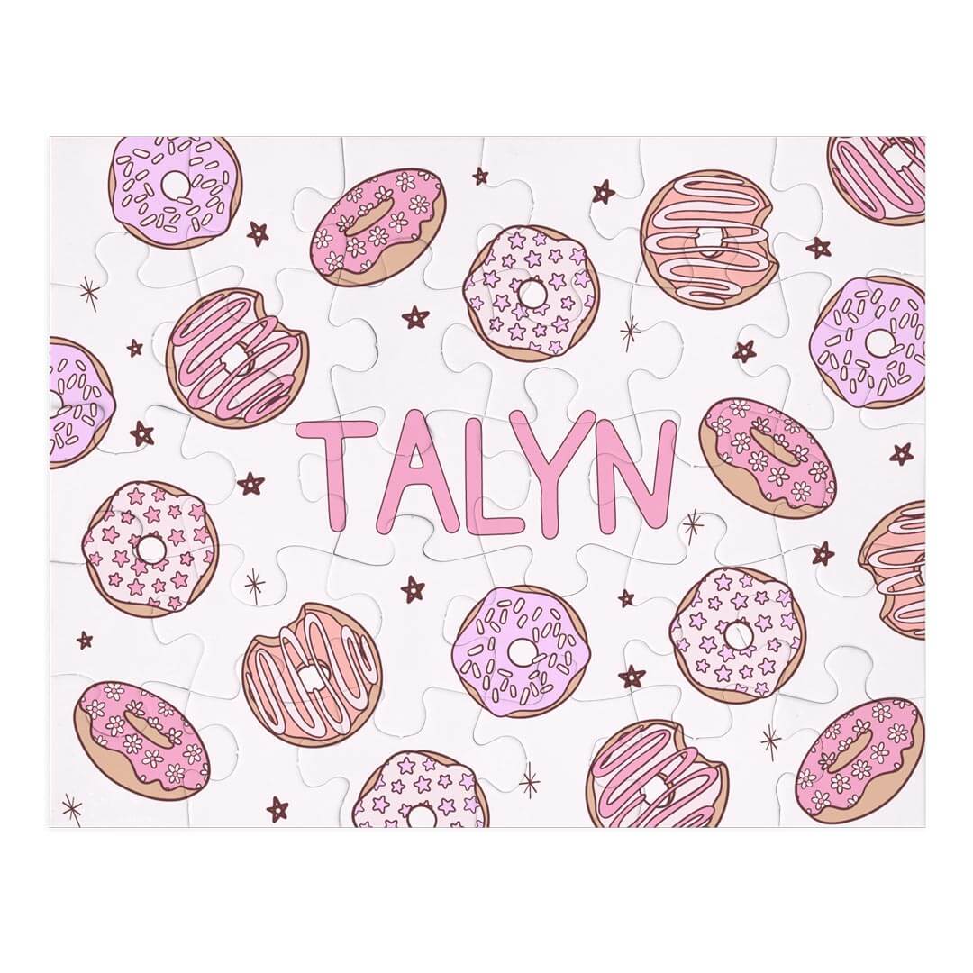  Kids Personalized 30 Piece Puzzle | Donut Shop Pink、mySite、layawaytickets