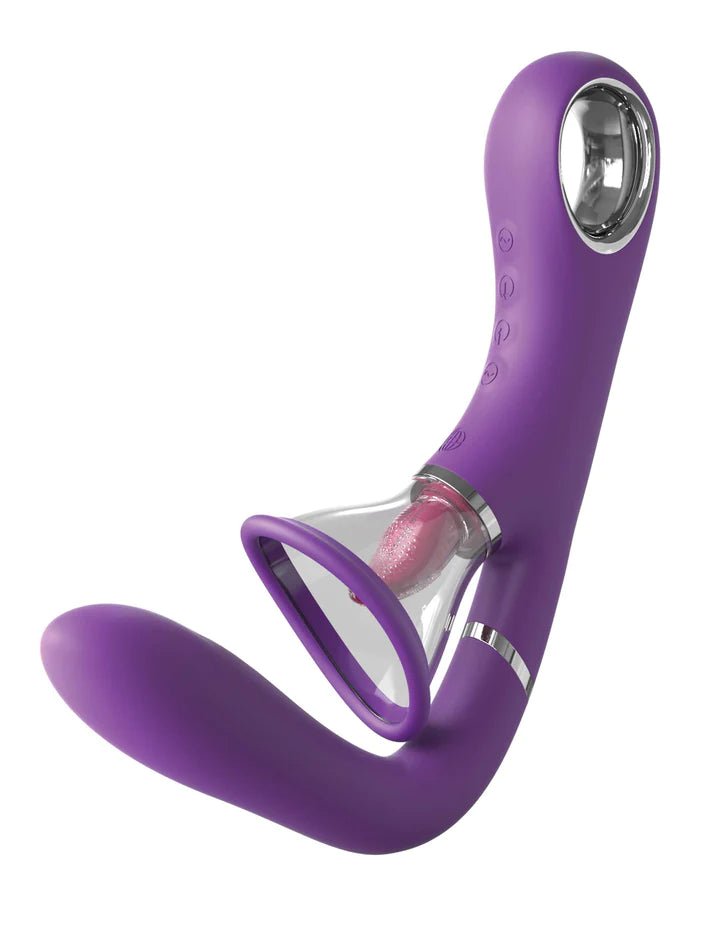 Her Ultimate Pleasure Pro | 4 Powerfull Motors | 10 Modes | Silicone Tongue | G Spot、mySite、bottomscart