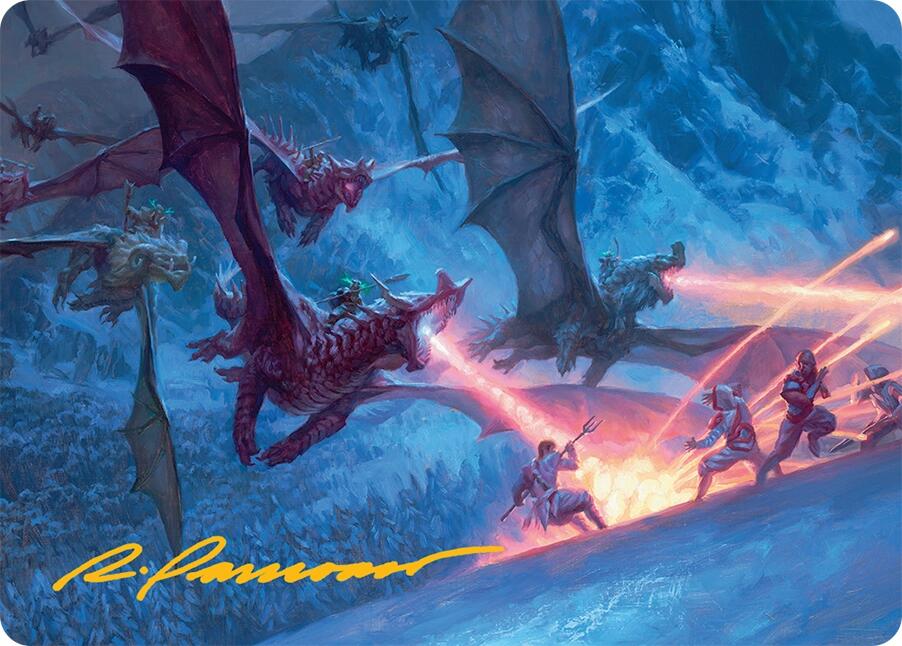 Dragonback Assault Art Card (22/54) (Gold-Stamped Signature) Tarkir: Dragonstorm Art Series、mySite、waistdrama