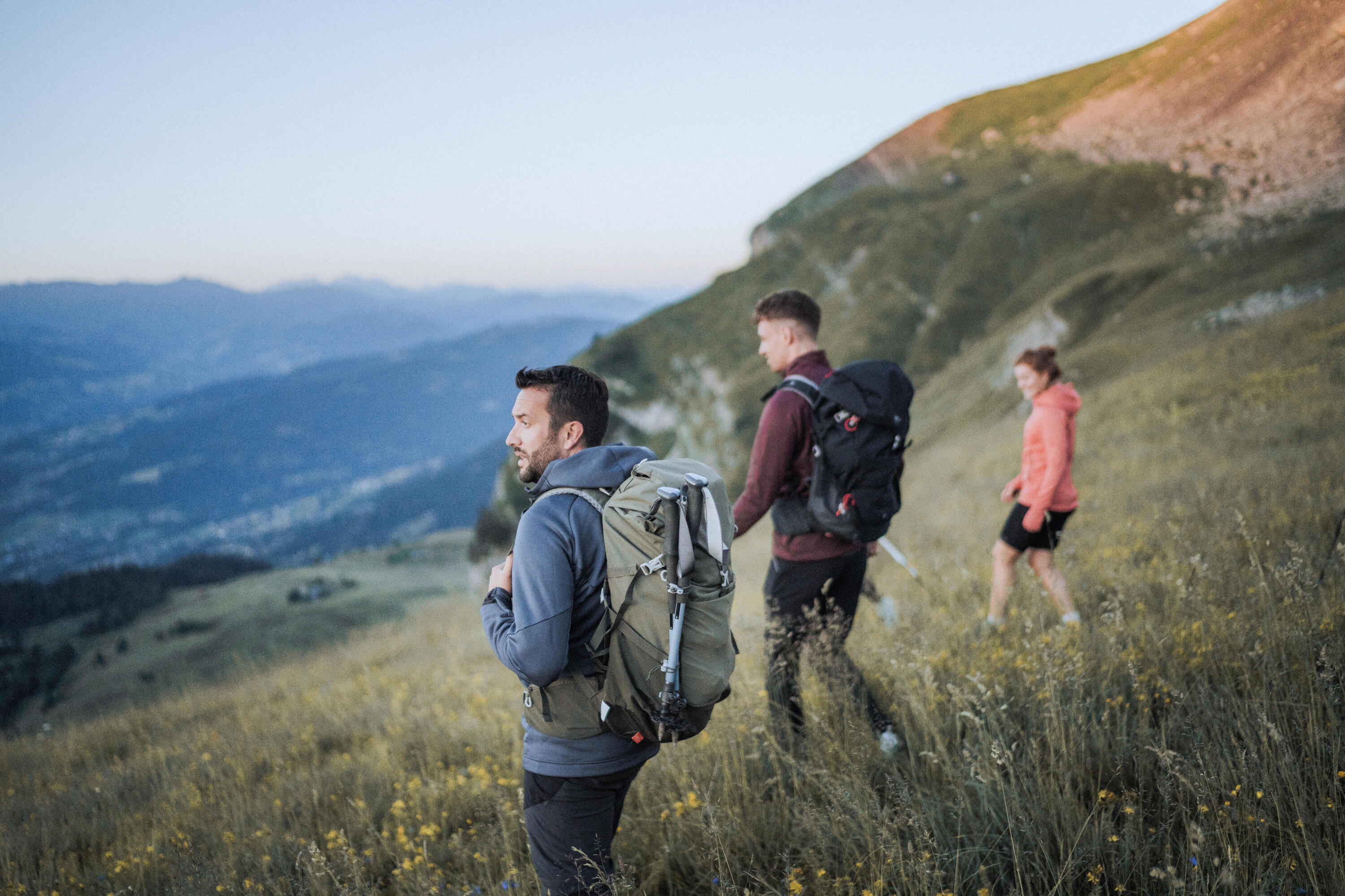 Quechua Men's MH520 Hood Hiking Fleece Jacket