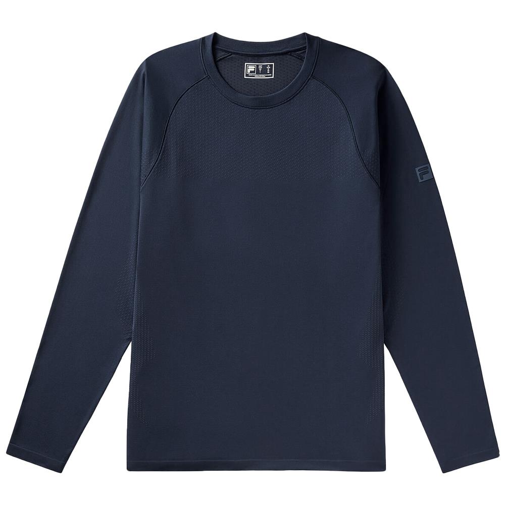 Fila Men's Casa Lucky Ace Seamless Longsleeve Top - Fila Navy、mySite、neckold
