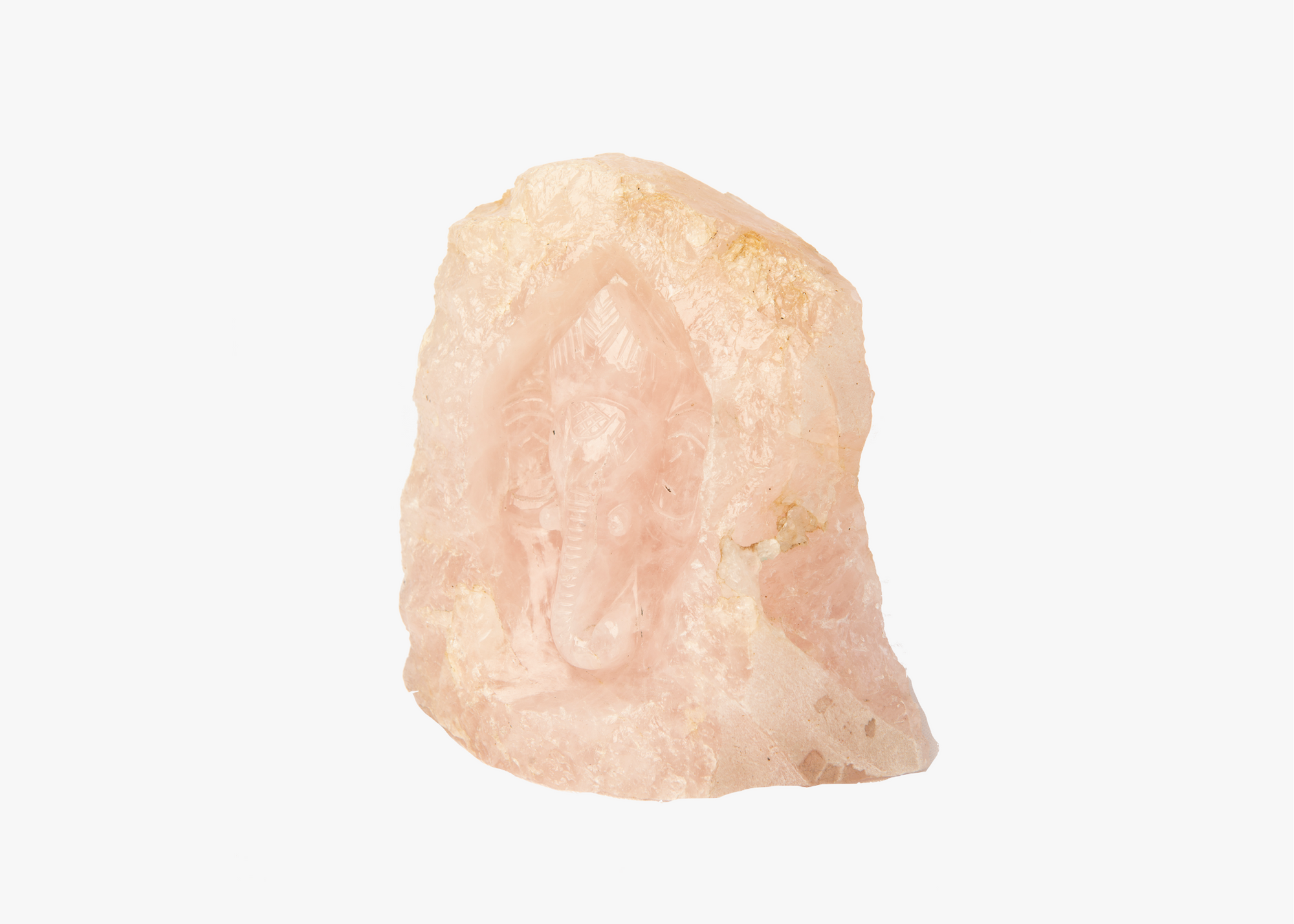 Ganesha Statue - Rose Quartz (Small, 12.5cm)、mySite、topwebapps