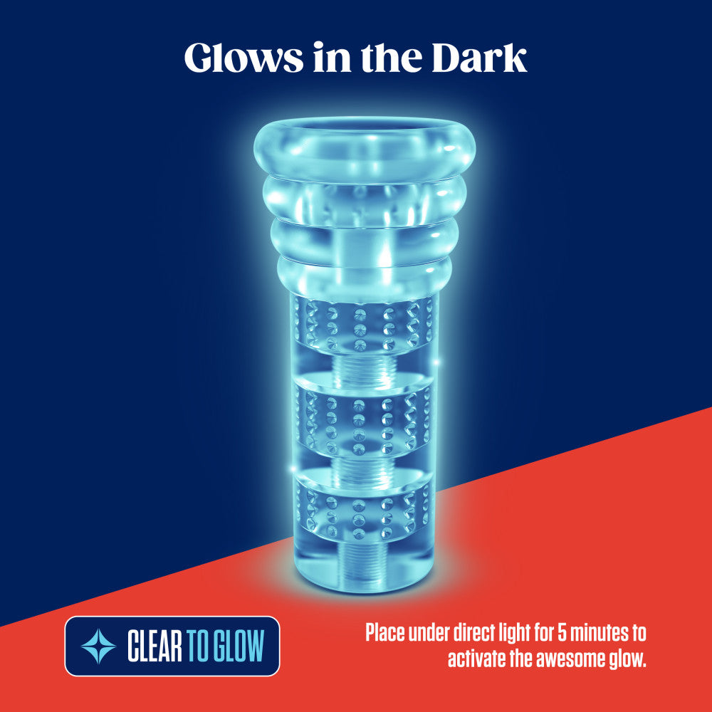 Rize! By Blush® | Luz - Glow in the Dark Self-Lubricating Stroker - Clear、mySite、bottomscart