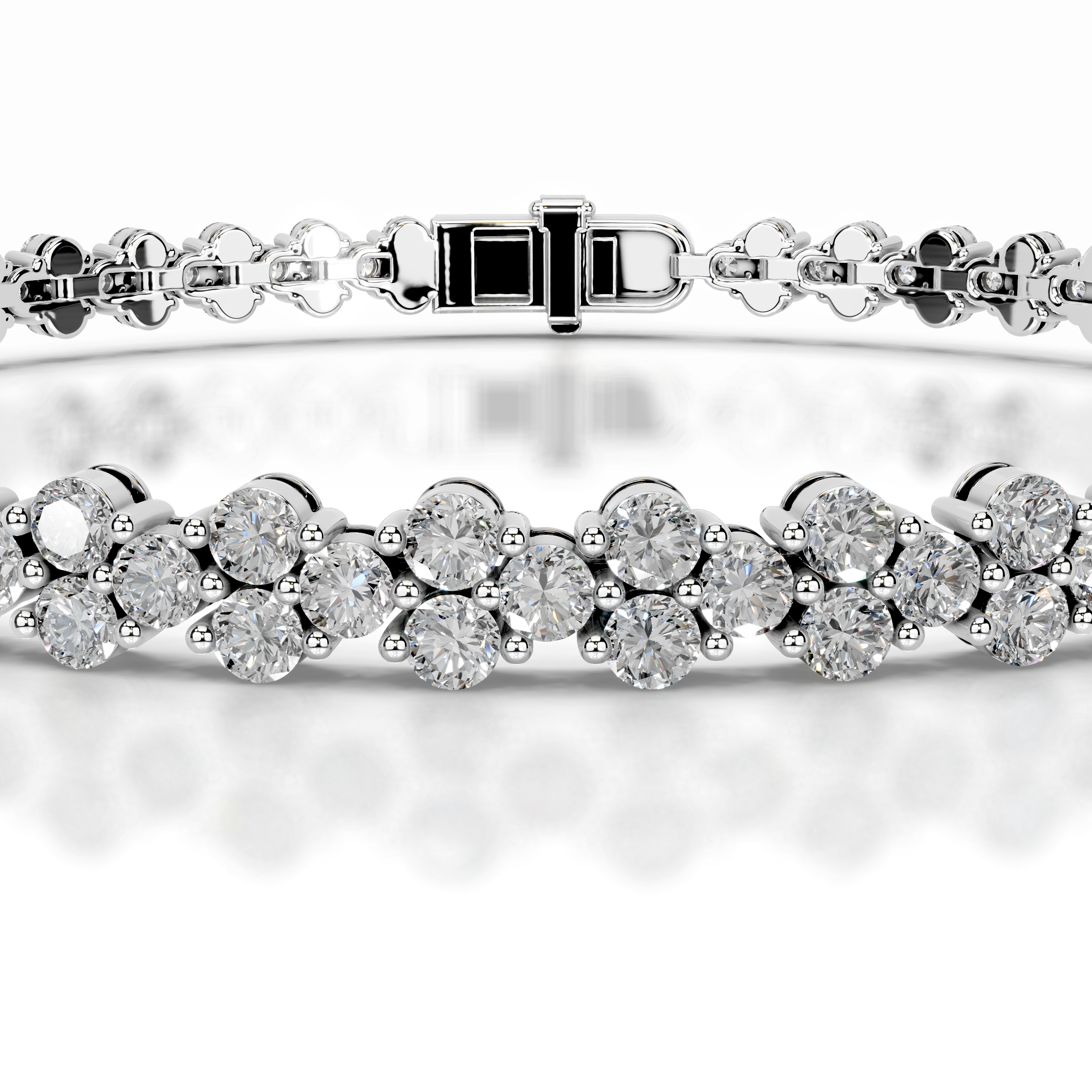 Shirley Diamond Tennis Bracelet (7.5 Carat) -18K White Gold、mySite、hinf8tx79