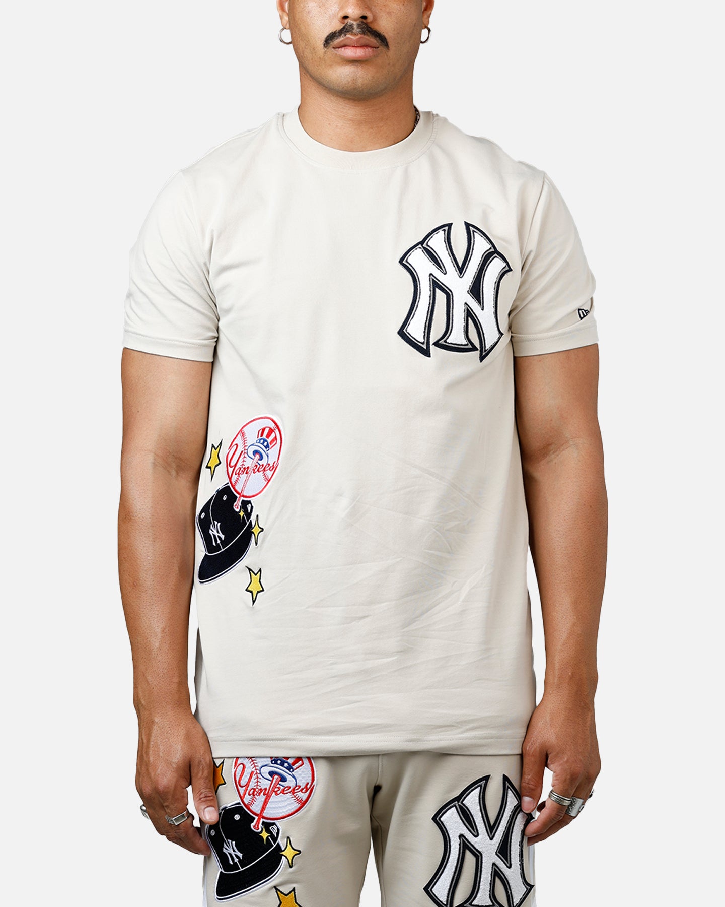 New Era New York Yankees 'Logo Select' Summer T-Shirt Stone、mySite、zt4zffjzw